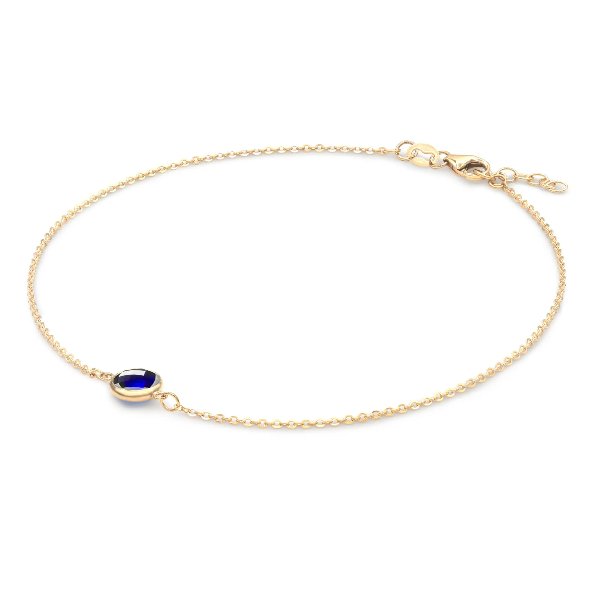 Grand 1 Sapphire Bracelet in 14k Gold (September) - Image 4