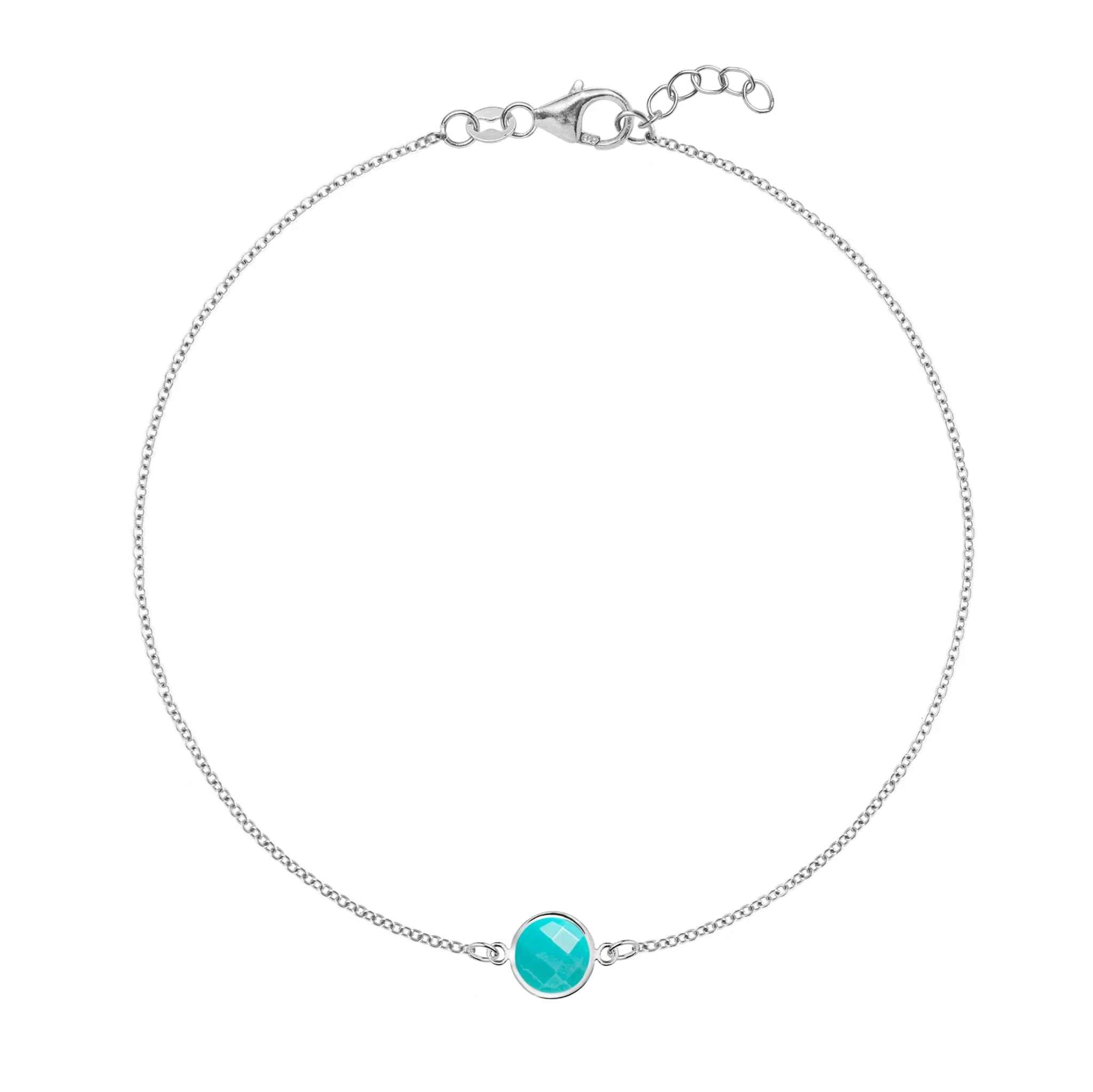 Grand 1 Turquoise Bracelet in 14k Gold (December) - Image 7