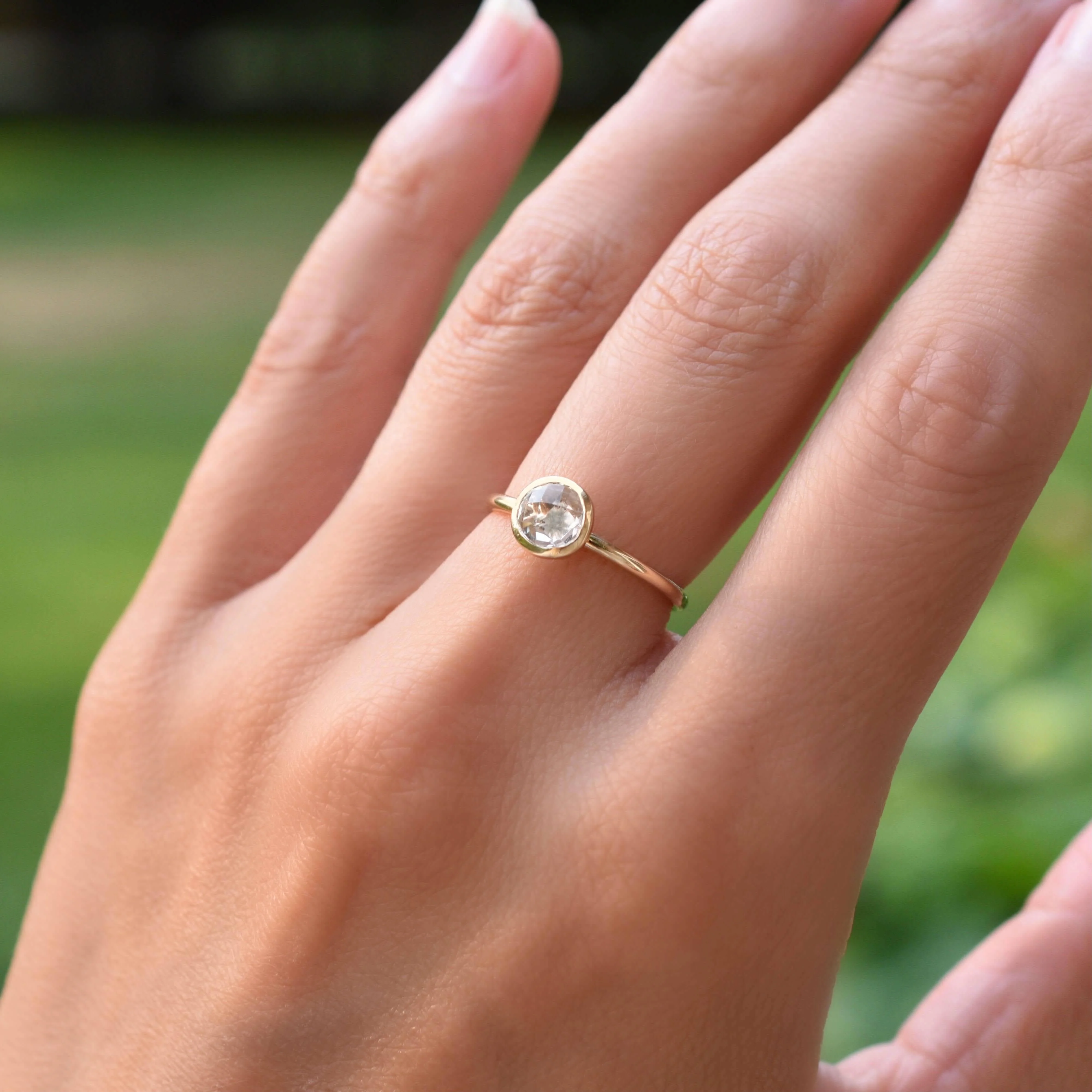 Grand White Topaz Ring in 14k Gold (April) - Image 2