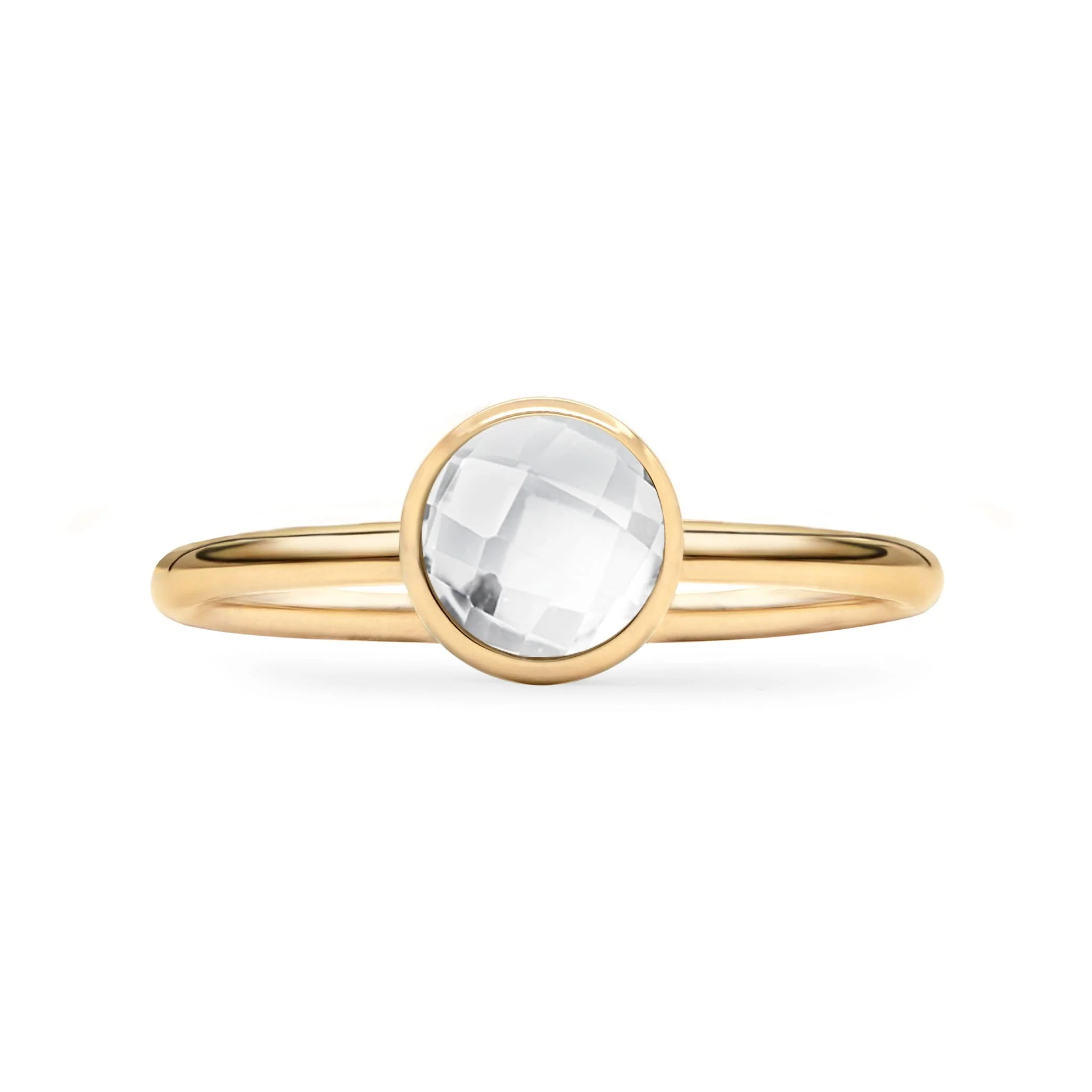 Grand White Topaz Ring in 14k Gold (April) - Image 4