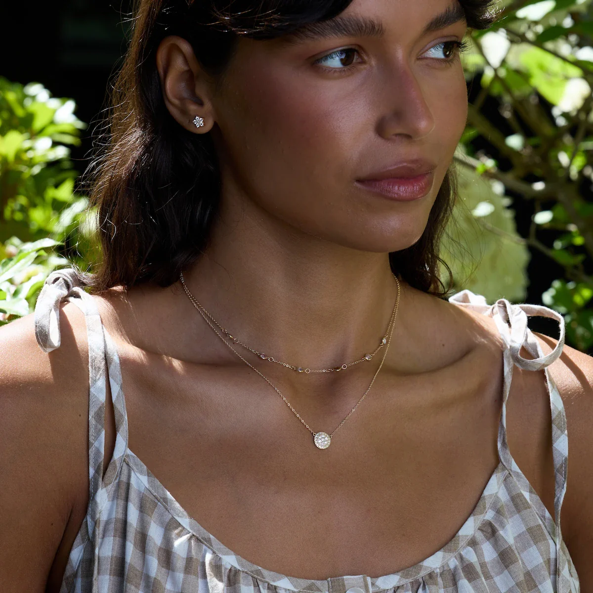 Petite 6 Birthstone Necklace in 14k Gold - Image 10