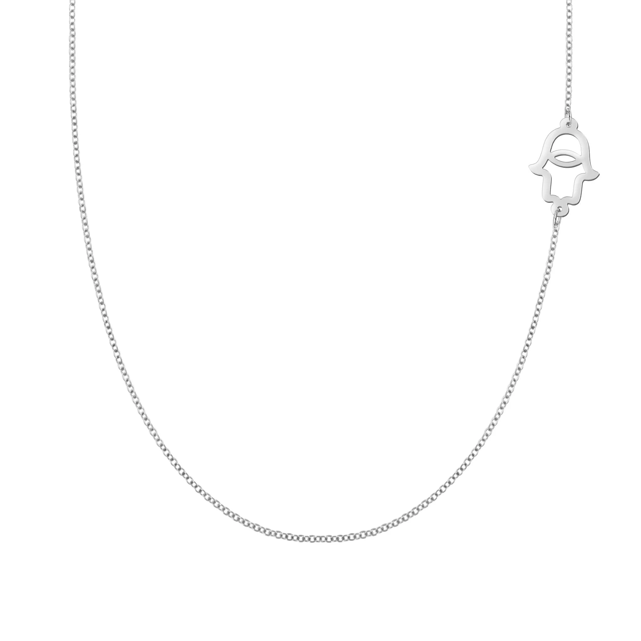 Hamsa Necklace in 14k Gold - Image 5