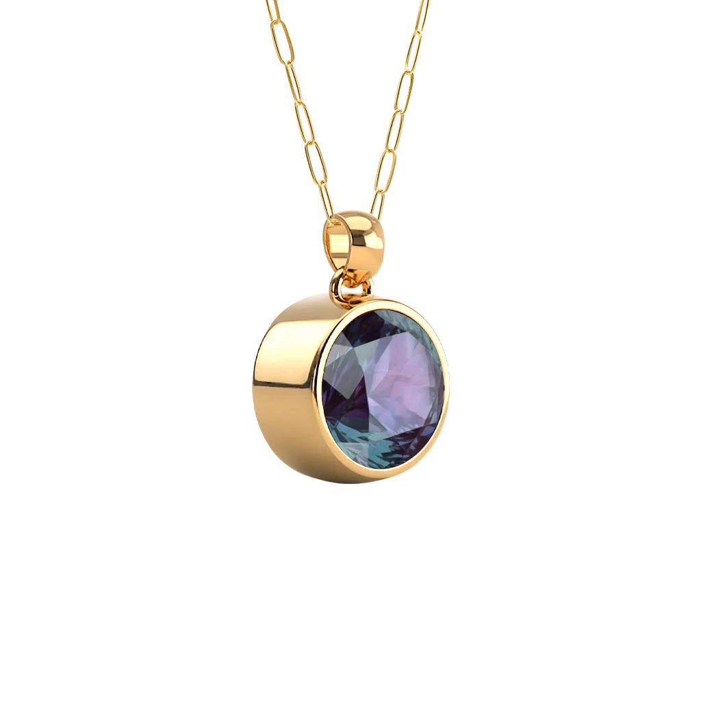 Jamestown Alexandrite Pendant in 14k Gold (June) - Image 4