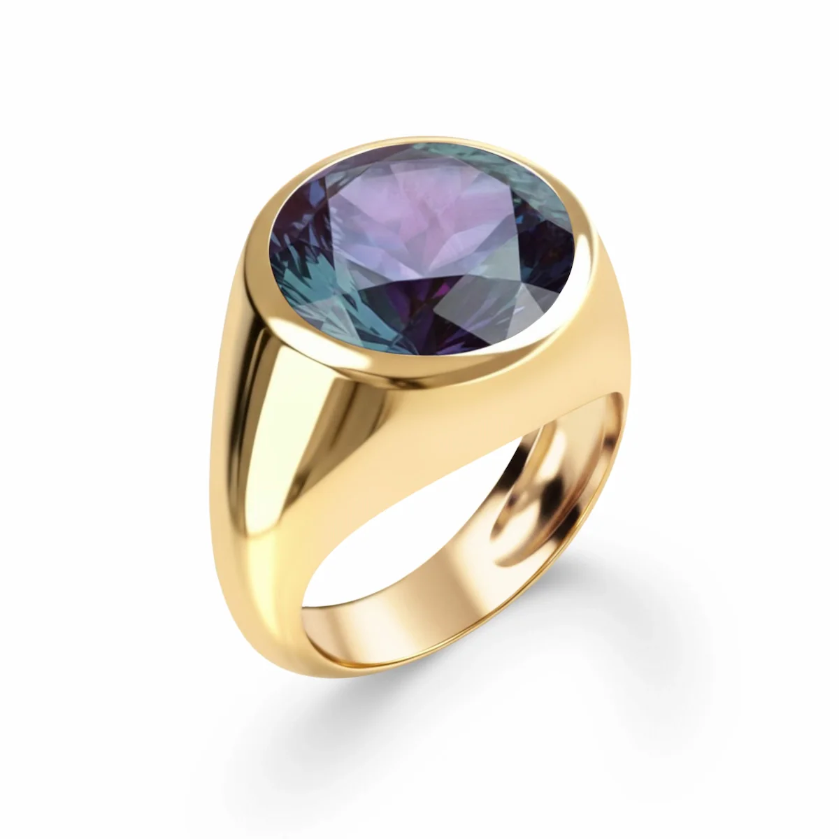 Jamestown Alexandrite Ring in 14k Gold (June) - Image 4