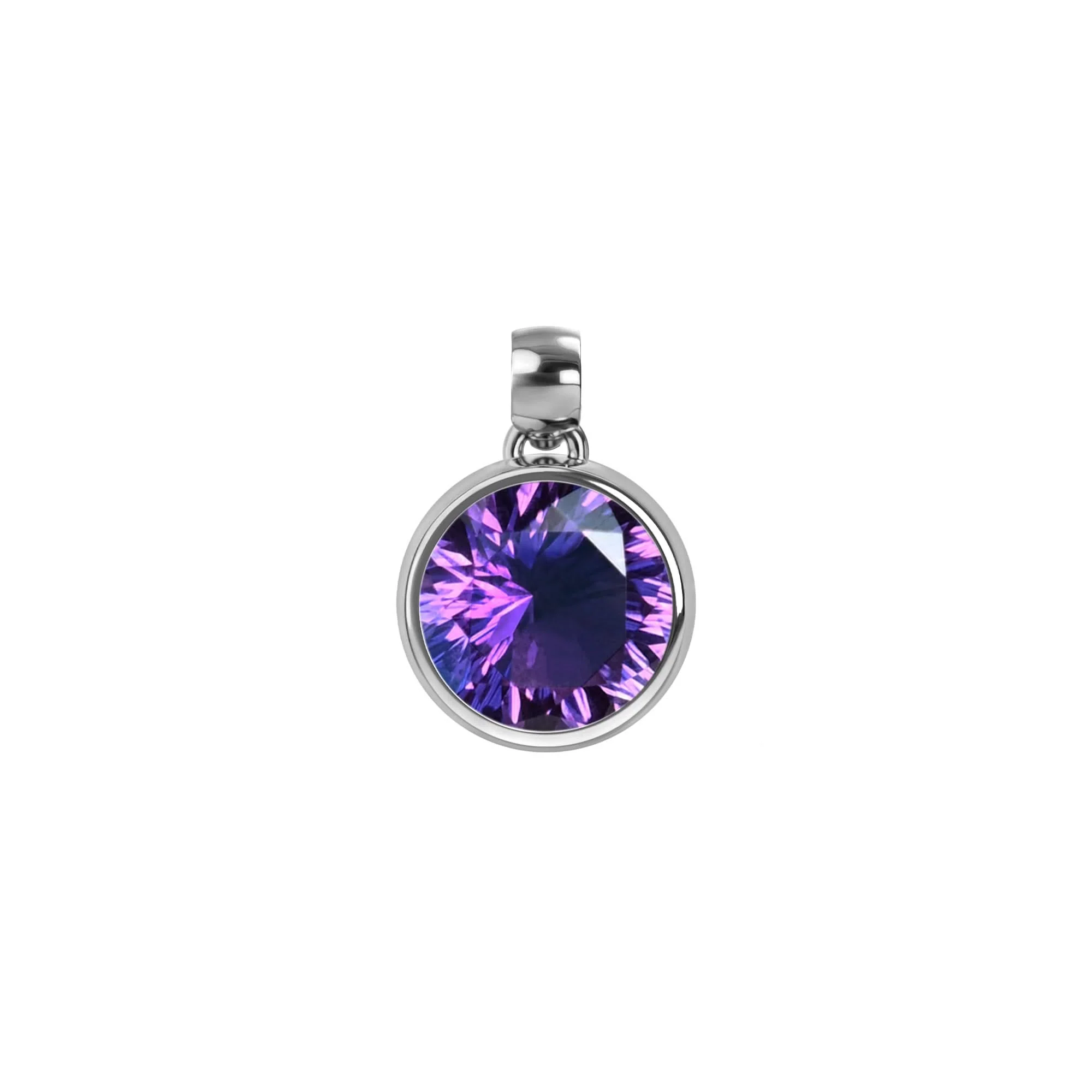Jamestown Amethyst Pendant in 14k Gold (February) - Image 5