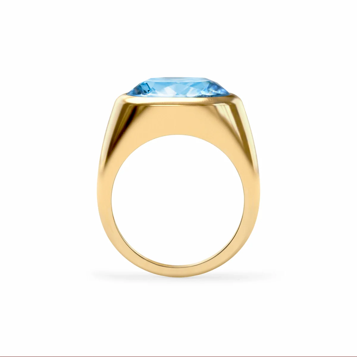 Jamestown Aquamarine Ring in 14k Gold (March) - Image 5