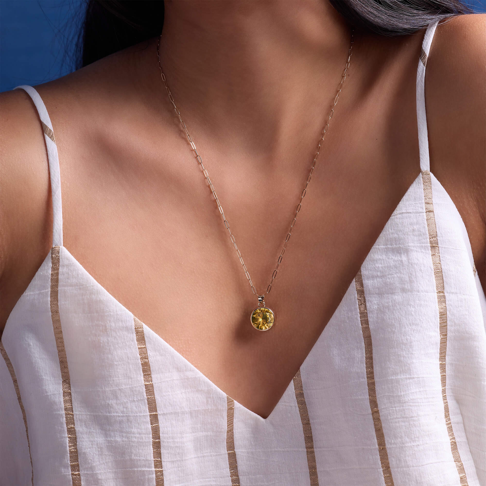 Jamestown Citrine Pendant in 14k Gold (November) - Image 2
