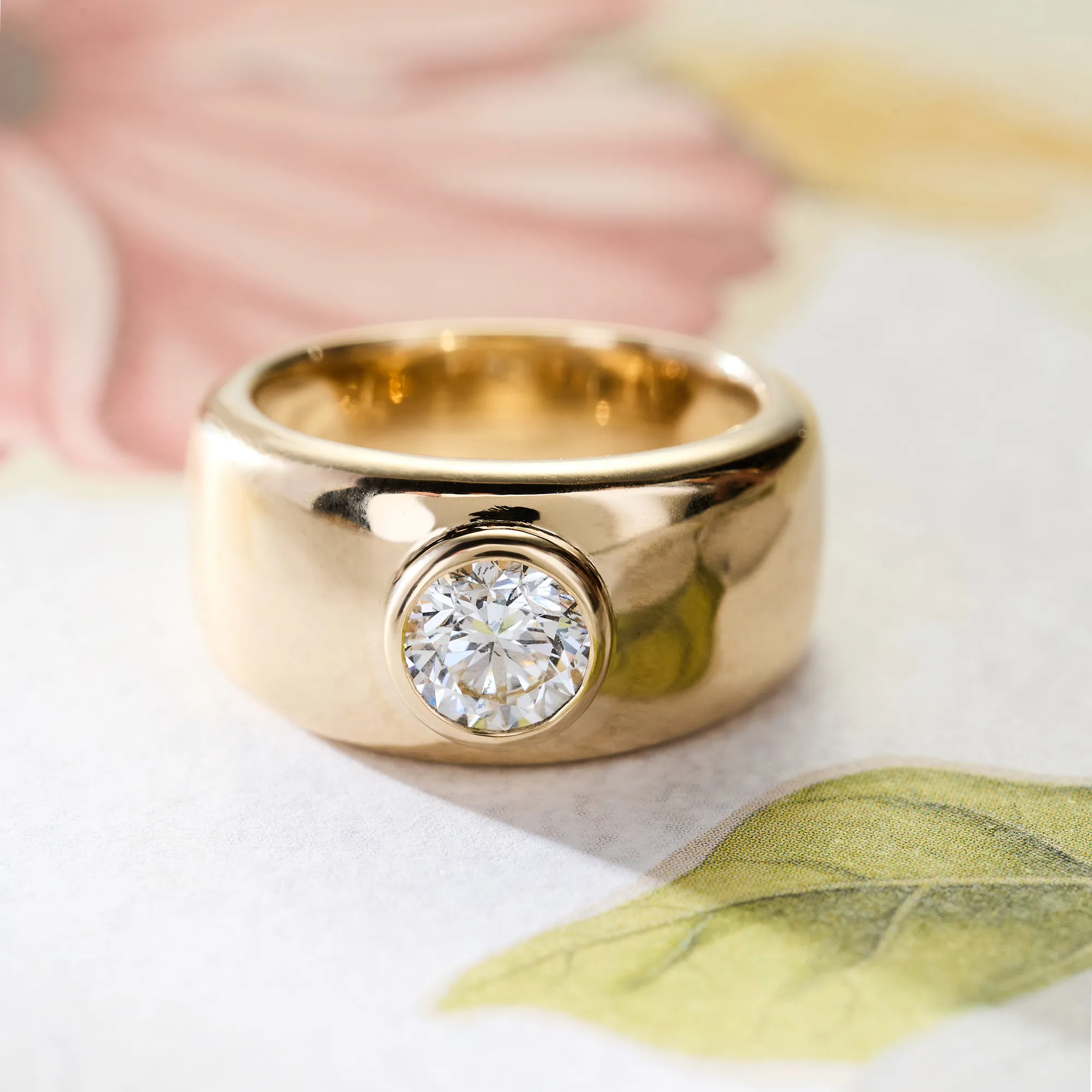 Jamestown Diamond Band Ring in 14k Gold (April) - Image 6