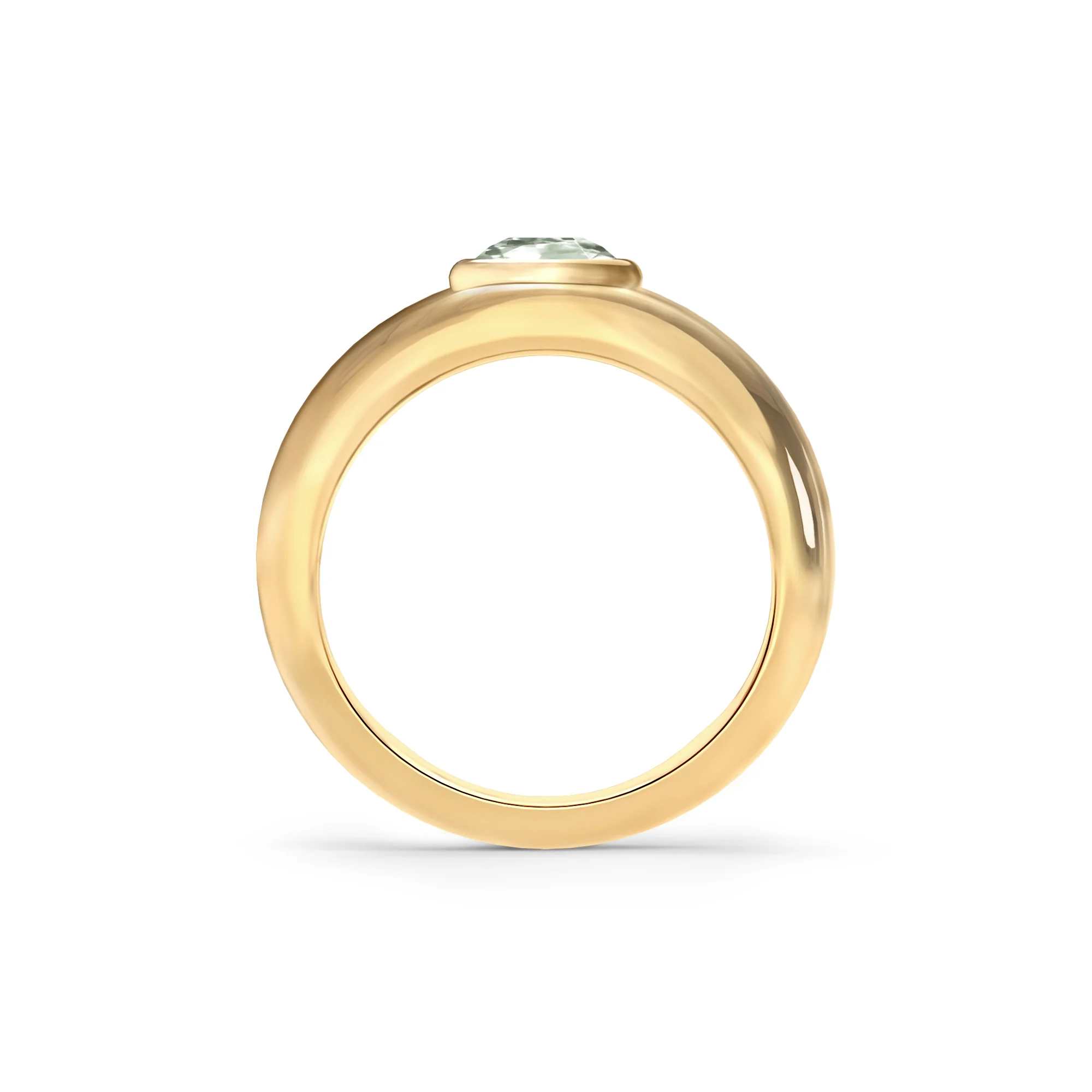 Jamestown Green Amethyst Band Ring in 14k Gold (February) - Image 5