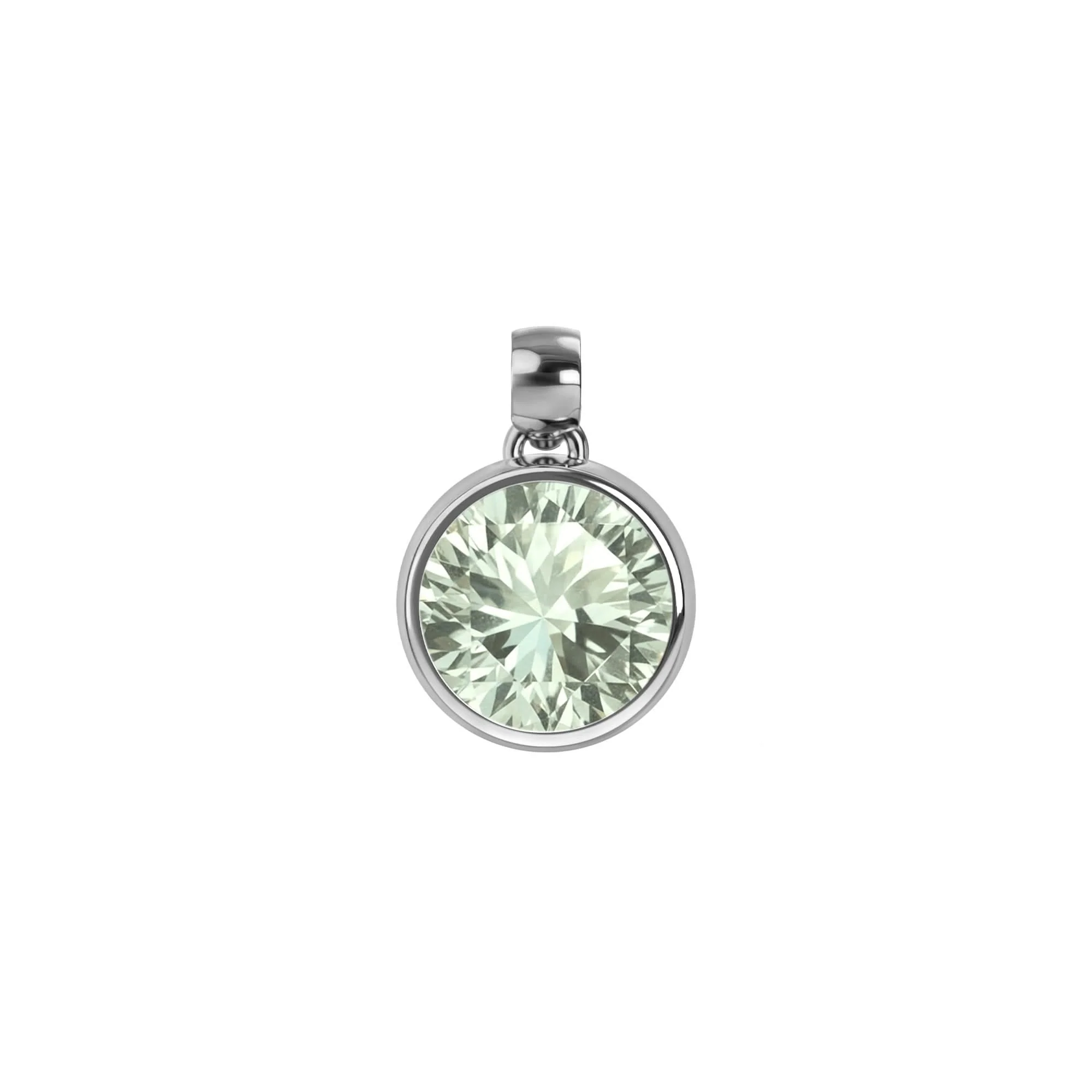 Jamestown Green Amethyst Pendant in 14k Gold (February) - Image 5