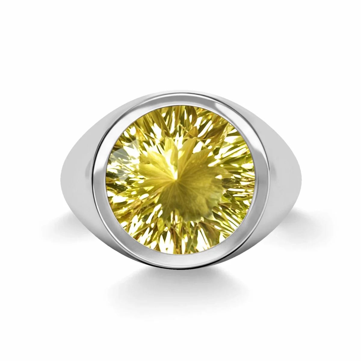 Jamestown Lemon Verbena Quartz Ring in 14k Gold (August) - Image 8
