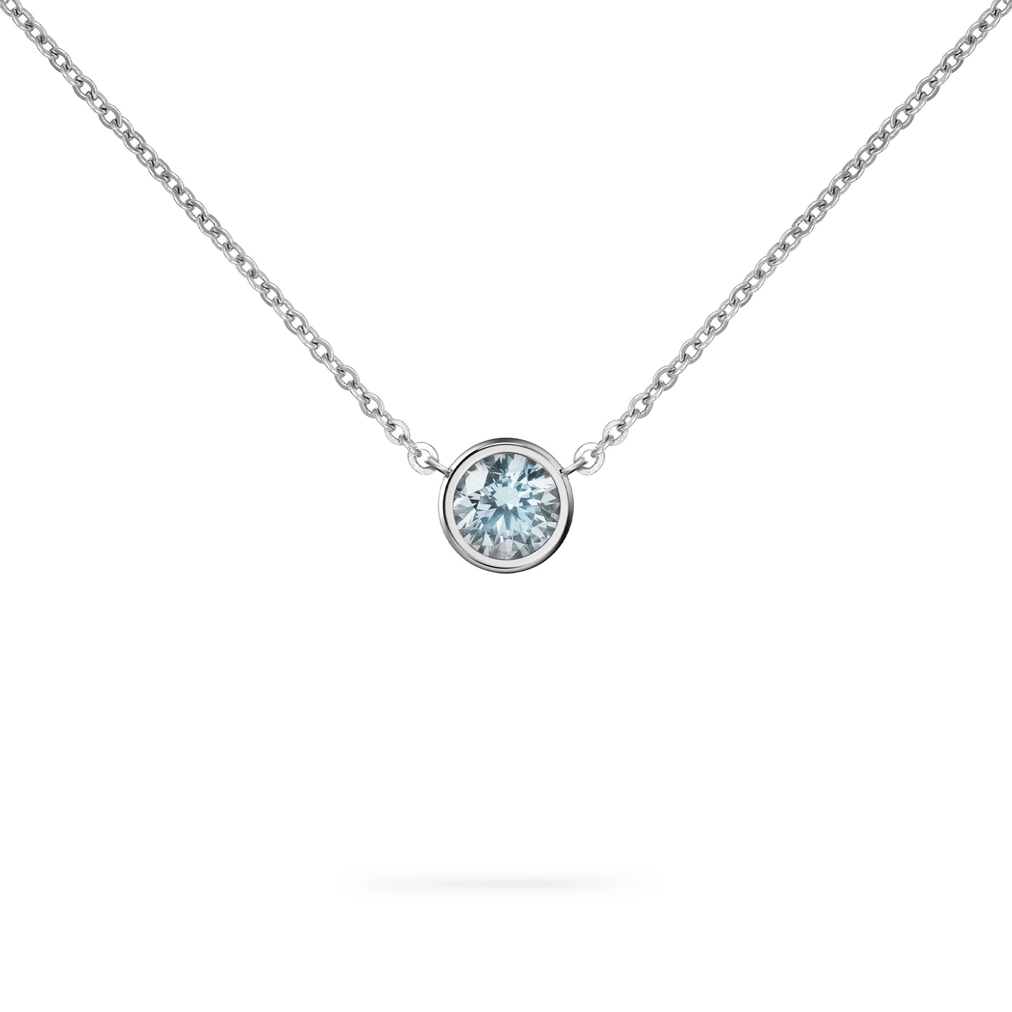 Jamestown Nantucket Blue Topaz Solitaire Necklace in 14k Gold (December) - Image 5