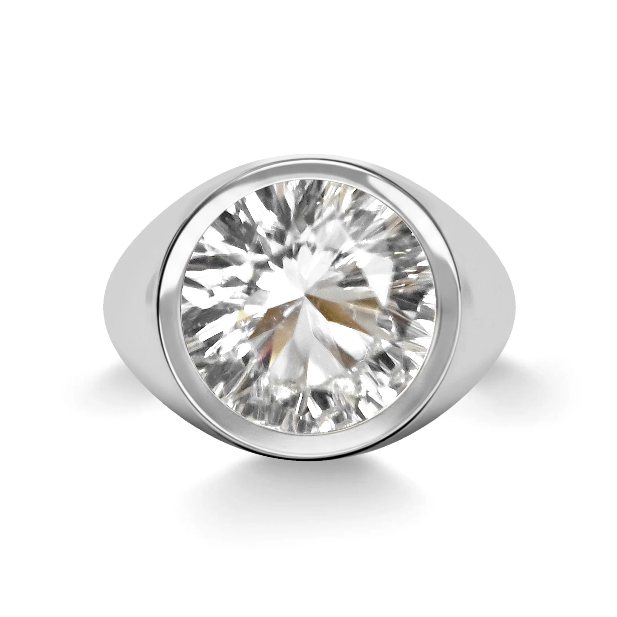 Jamestown White Topaz Ring in 14k Gold (April) - Image 8