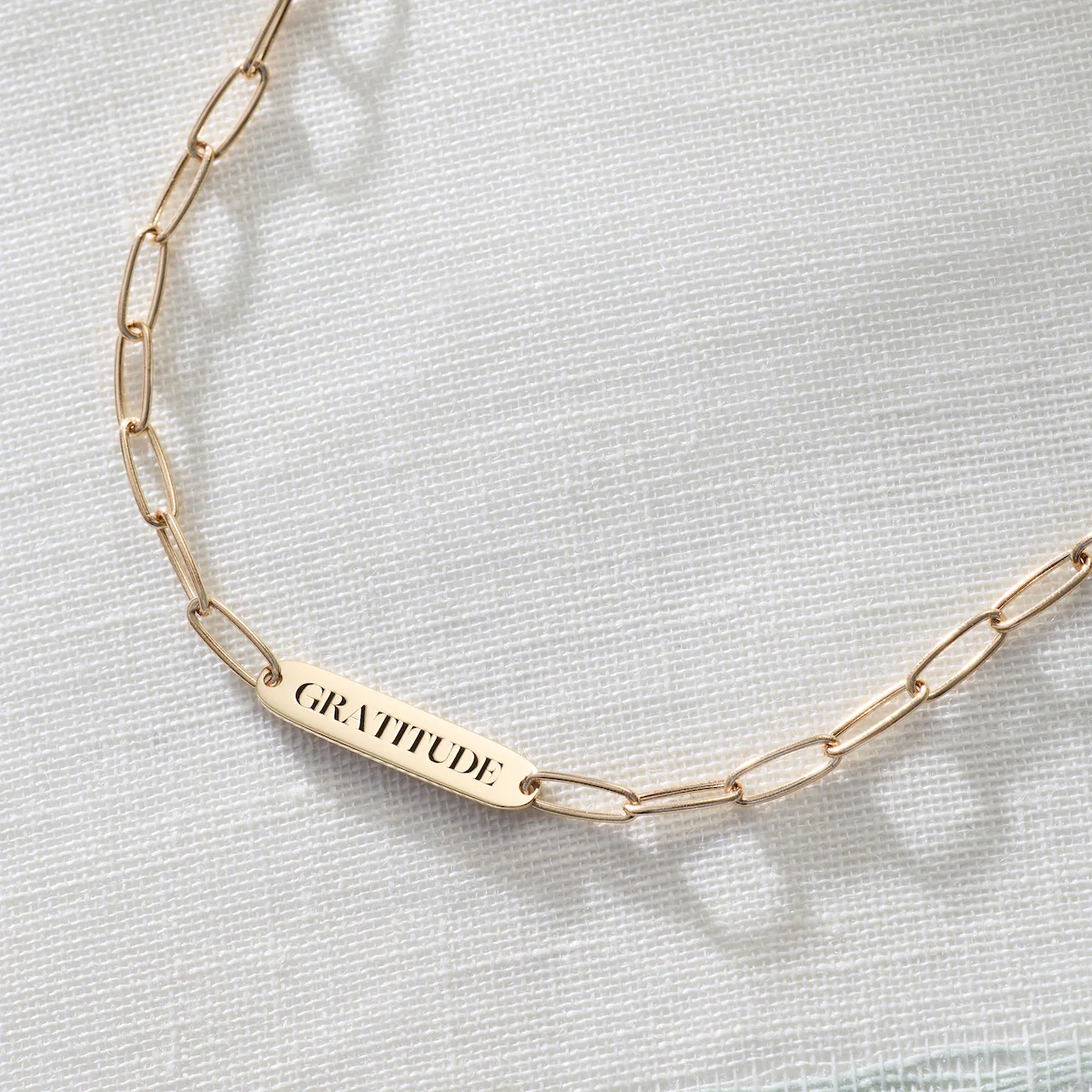 Large 1 Nameplate Bracelet on Adelaide in 14k Gold - Image 6