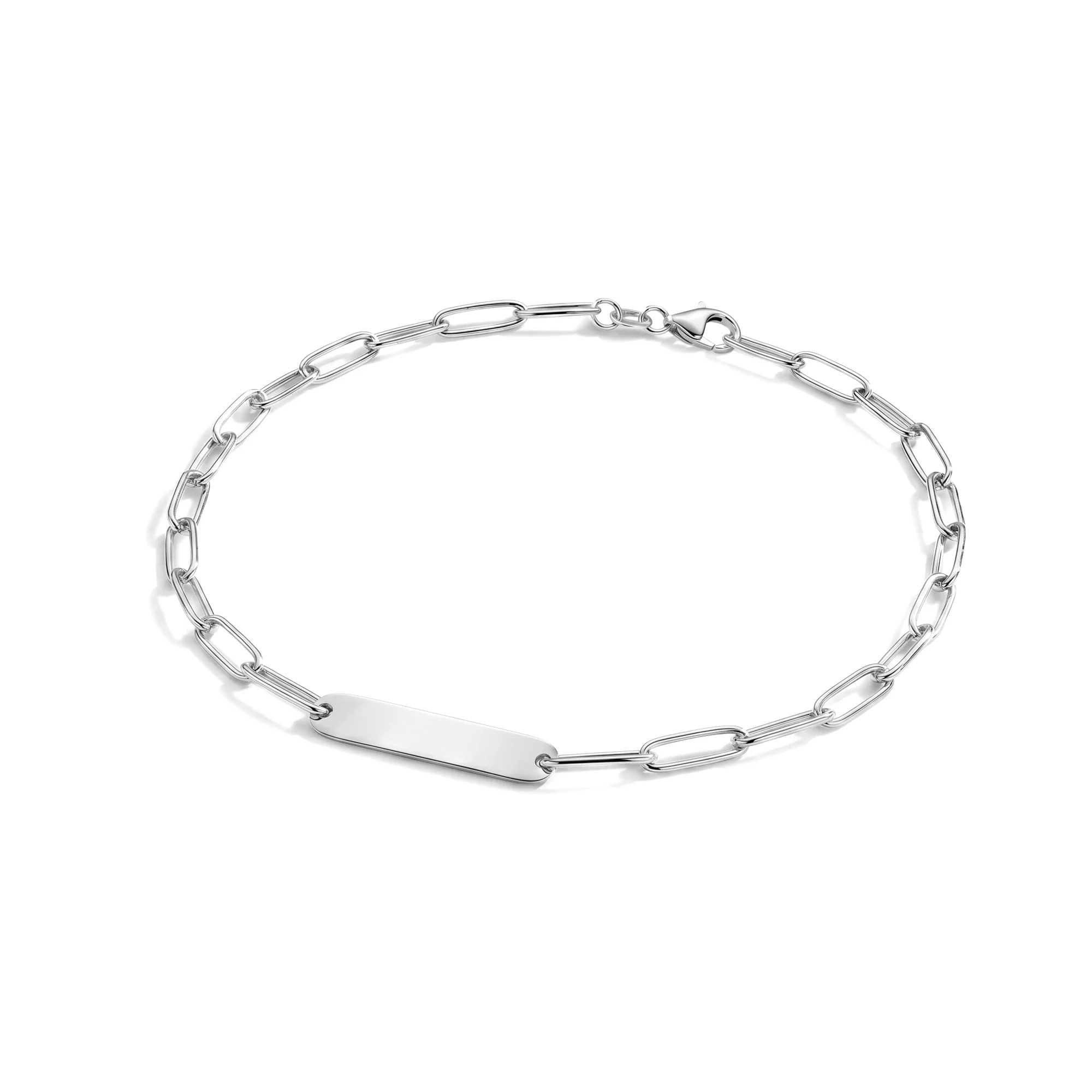 Large 1 Nameplate Bracelet on Adelaide in 14k Gold - Image 8