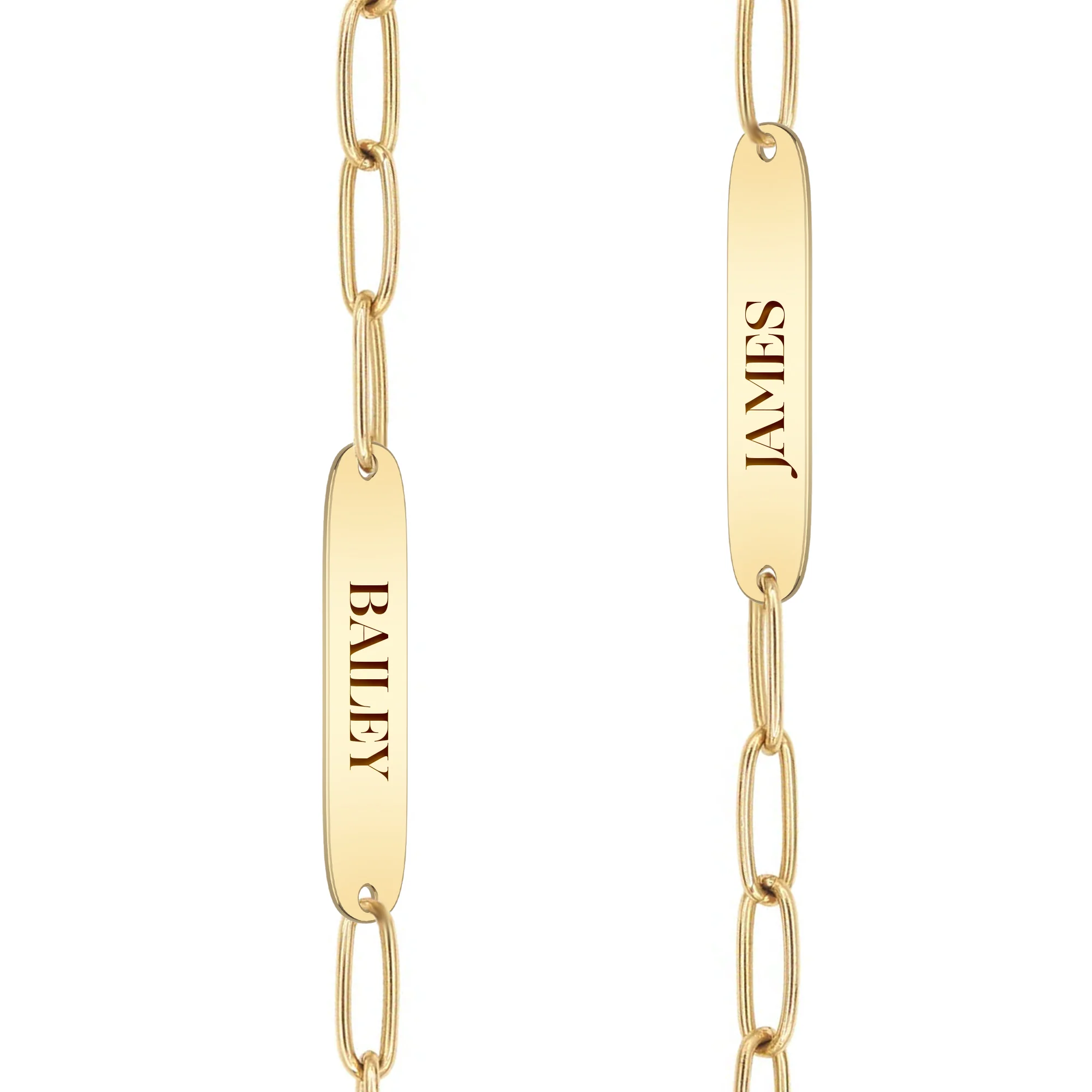Large 1 Nameplate Necklace on Adelaide in 14k Gold - Image 4