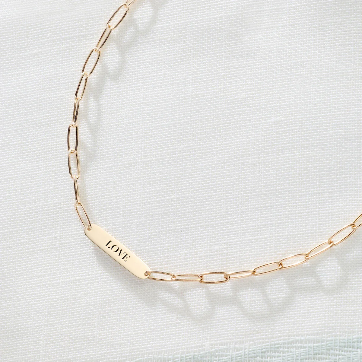 Large 1 Nameplate Necklace on Adelaide in 14k Gold - Image 6