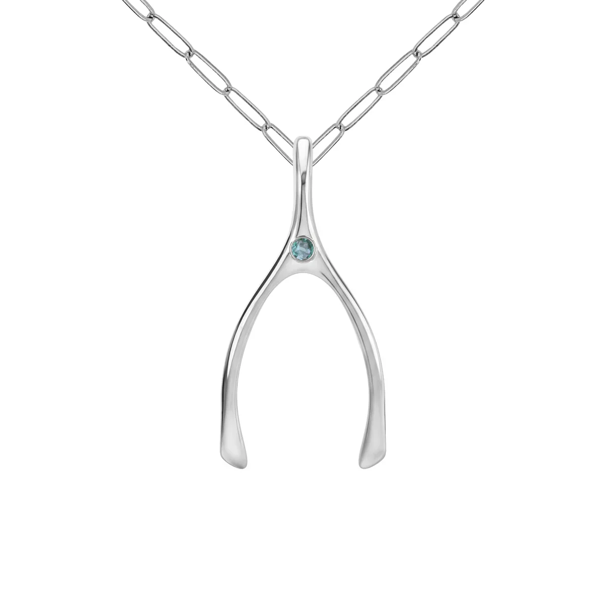 Large Alexandrite Wishbone Pendant in Solid 14k Gold (June) - Image 12