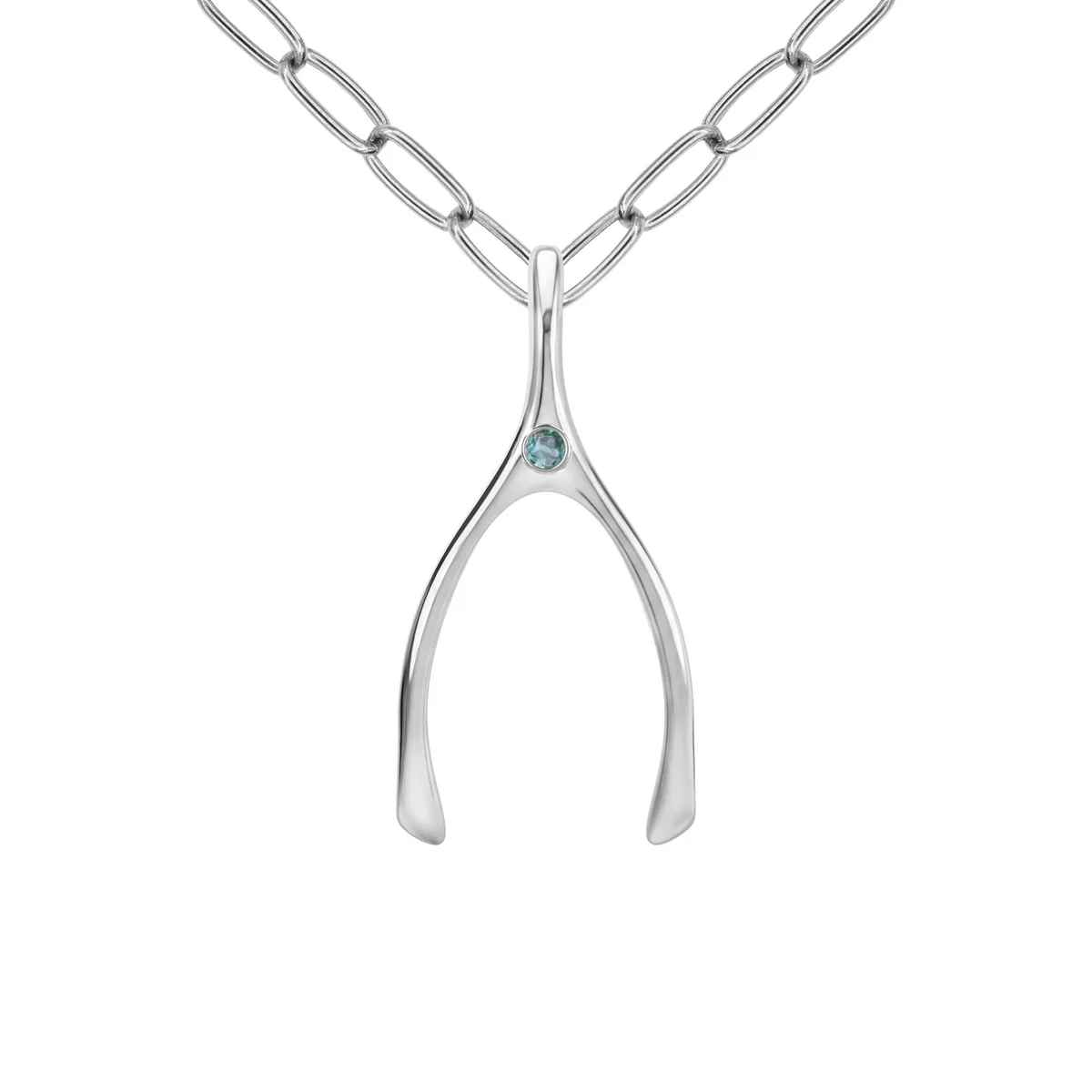 Large Alexandrite Wishbone Pendant in Solid 14k Gold (June) - Image 13