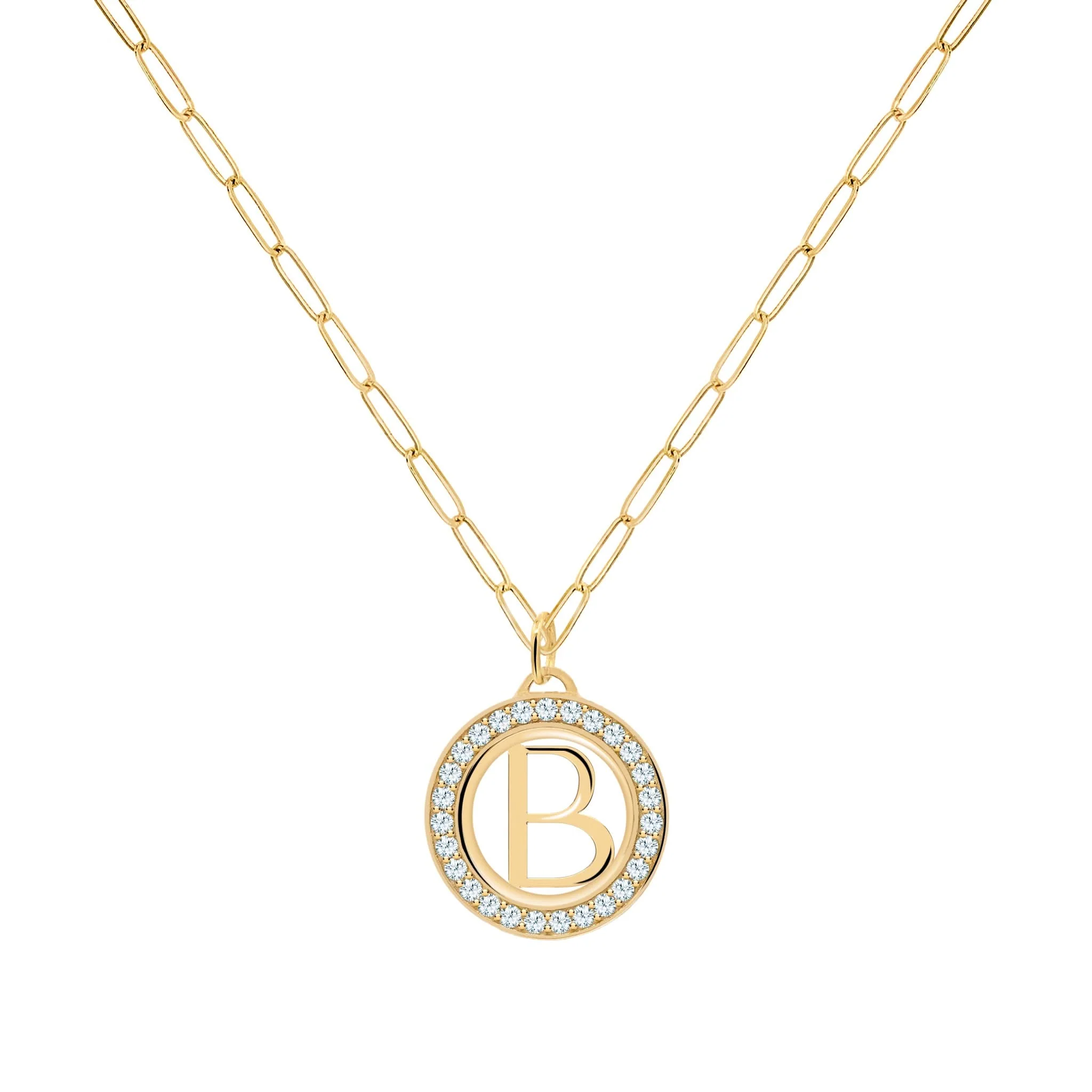 Letter & Aquamarine Pendant in 14k Gold (March) - Image 5