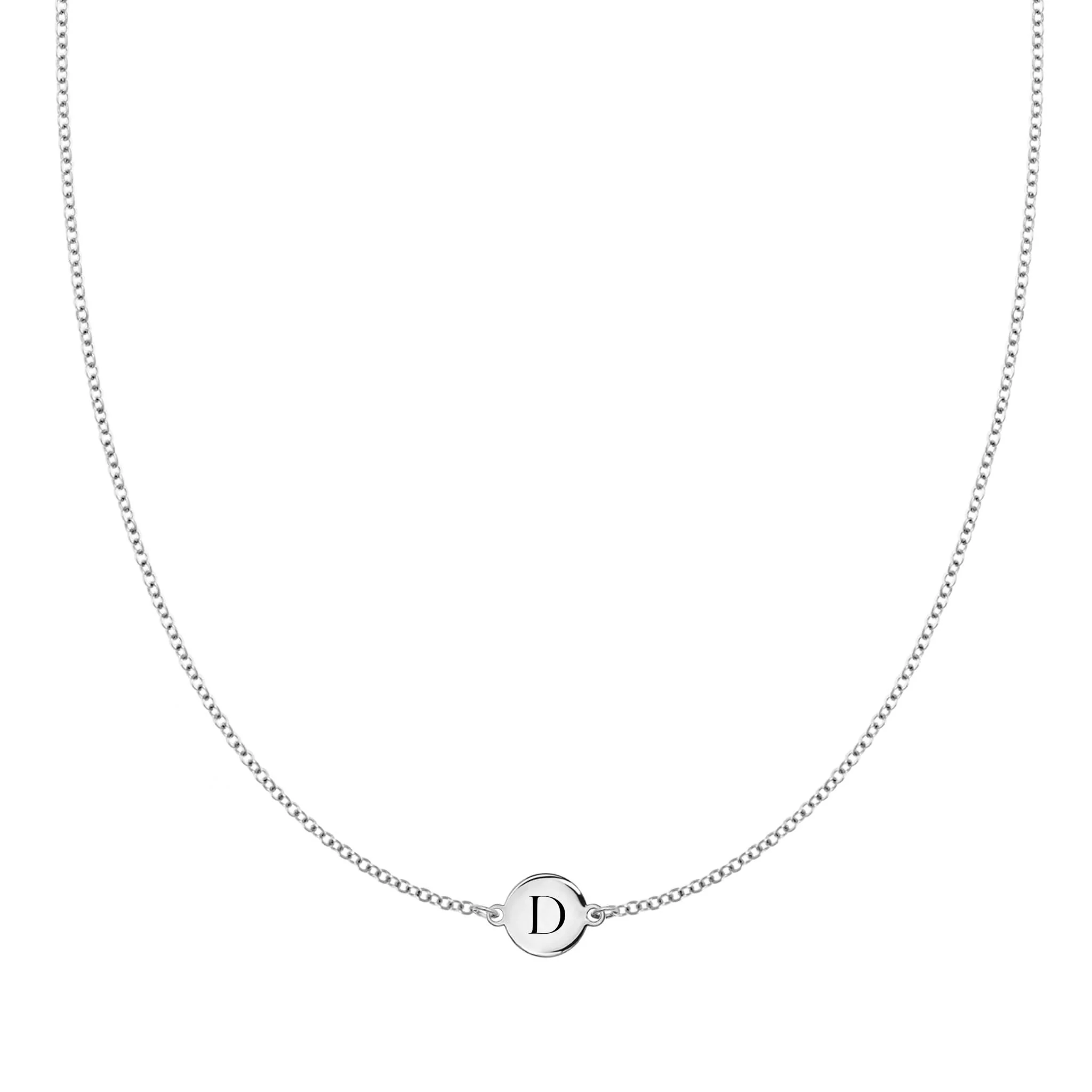 Letter D Necklace in 14k Gold - Image 5