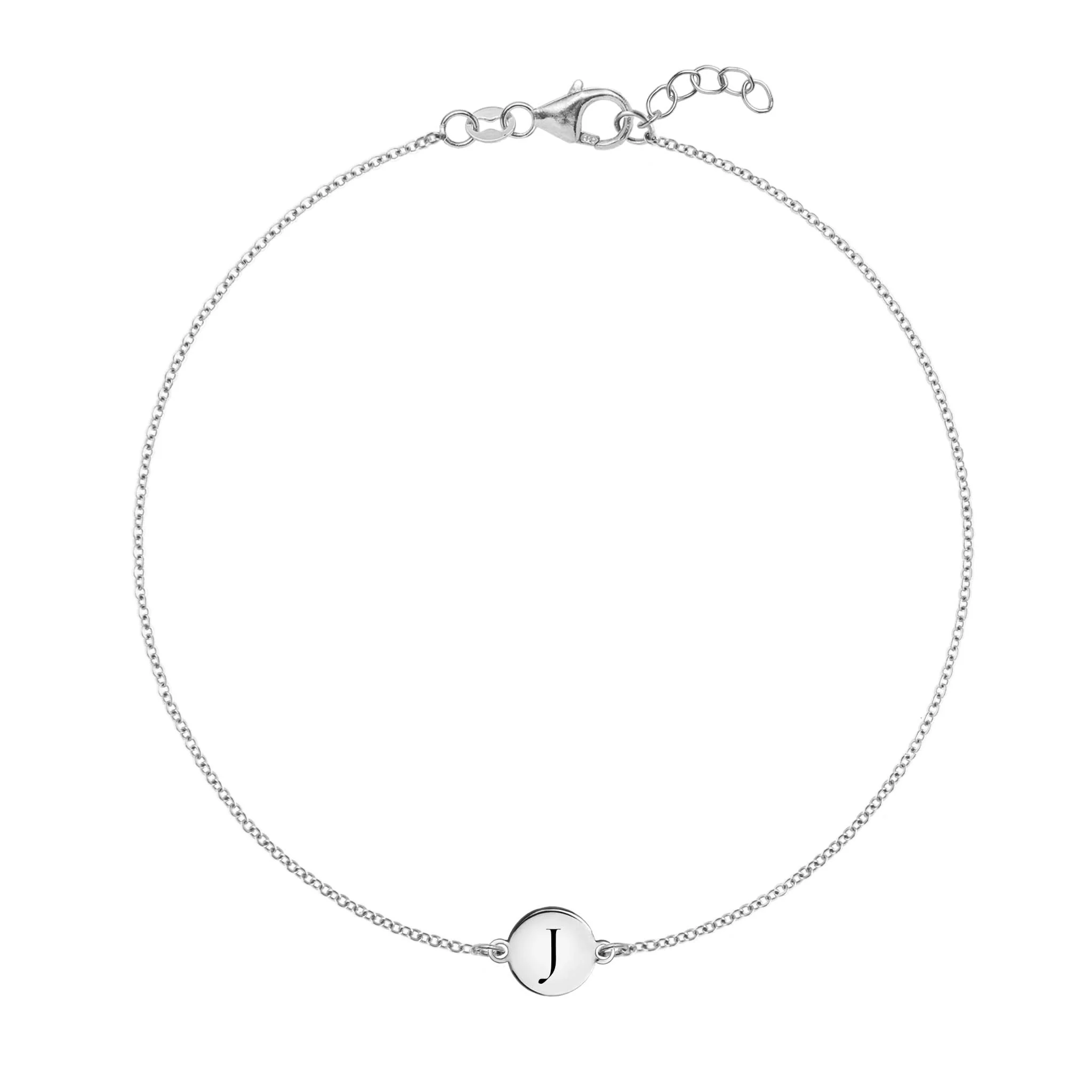 Letter J Bracelet in 14k Gold - Image 5