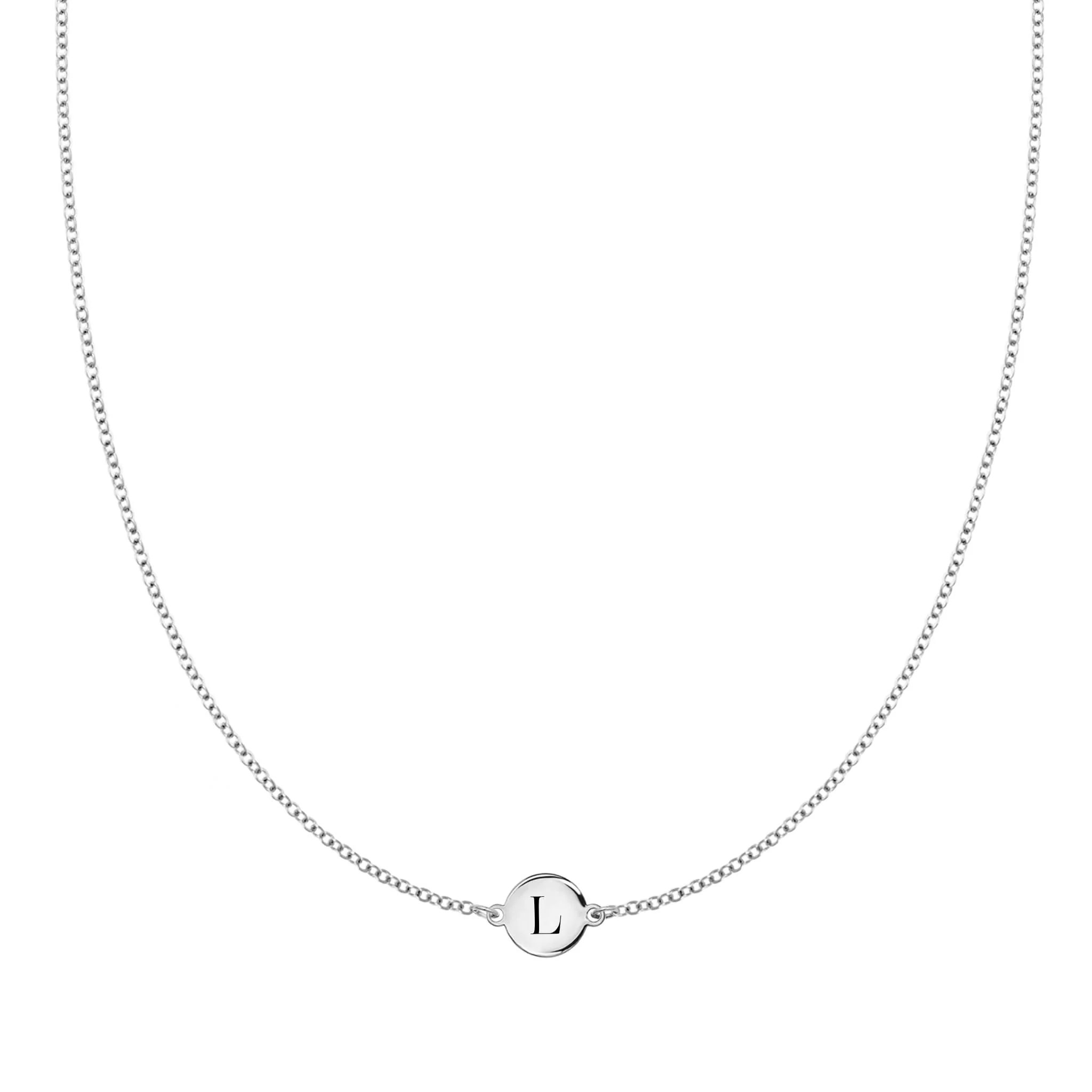 Letter L Necklace in 14k Gold - Image 5