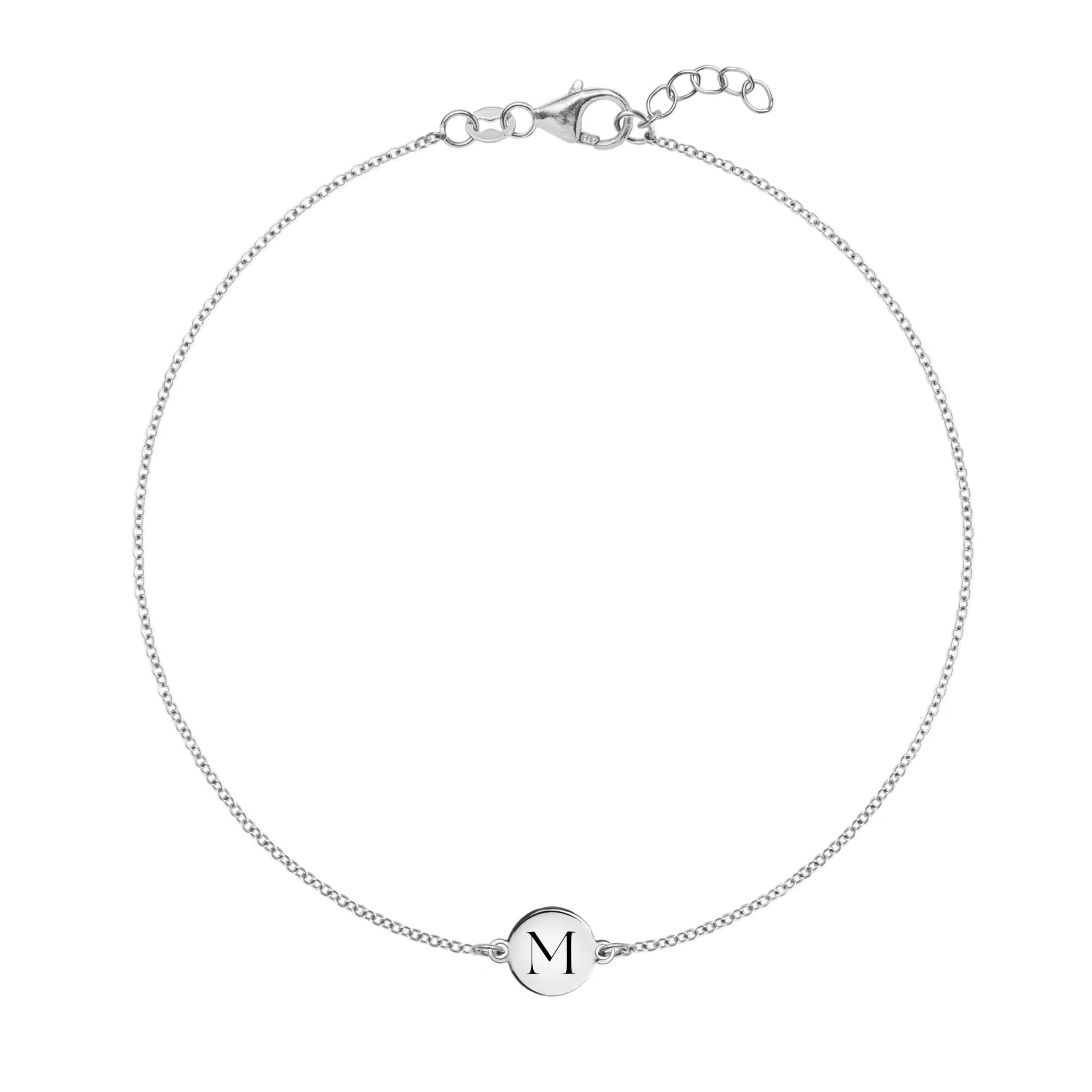 Letter M Bracelet in 14k Gold - Image 5