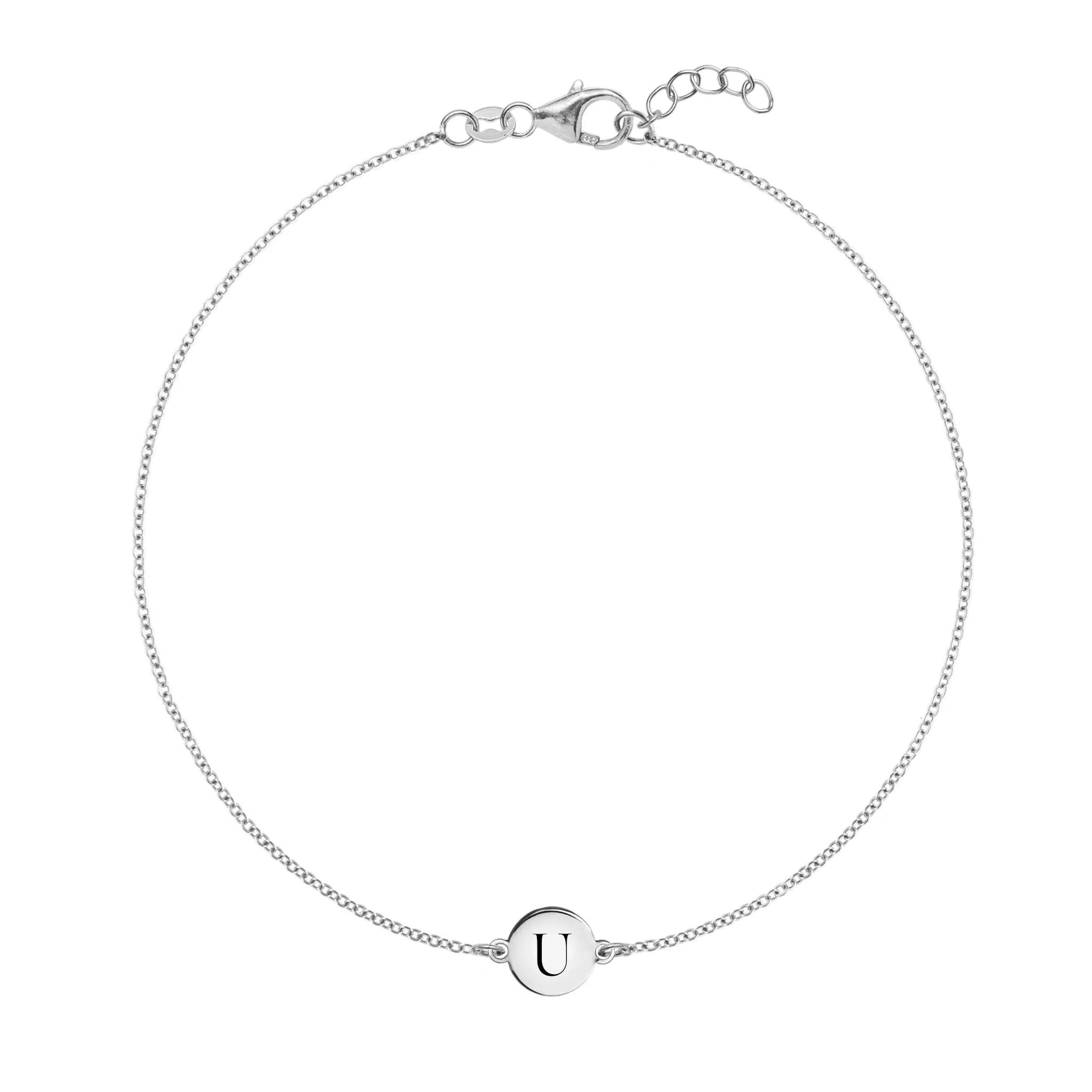 Letter U Bracelet in 14k Gold - Image 5