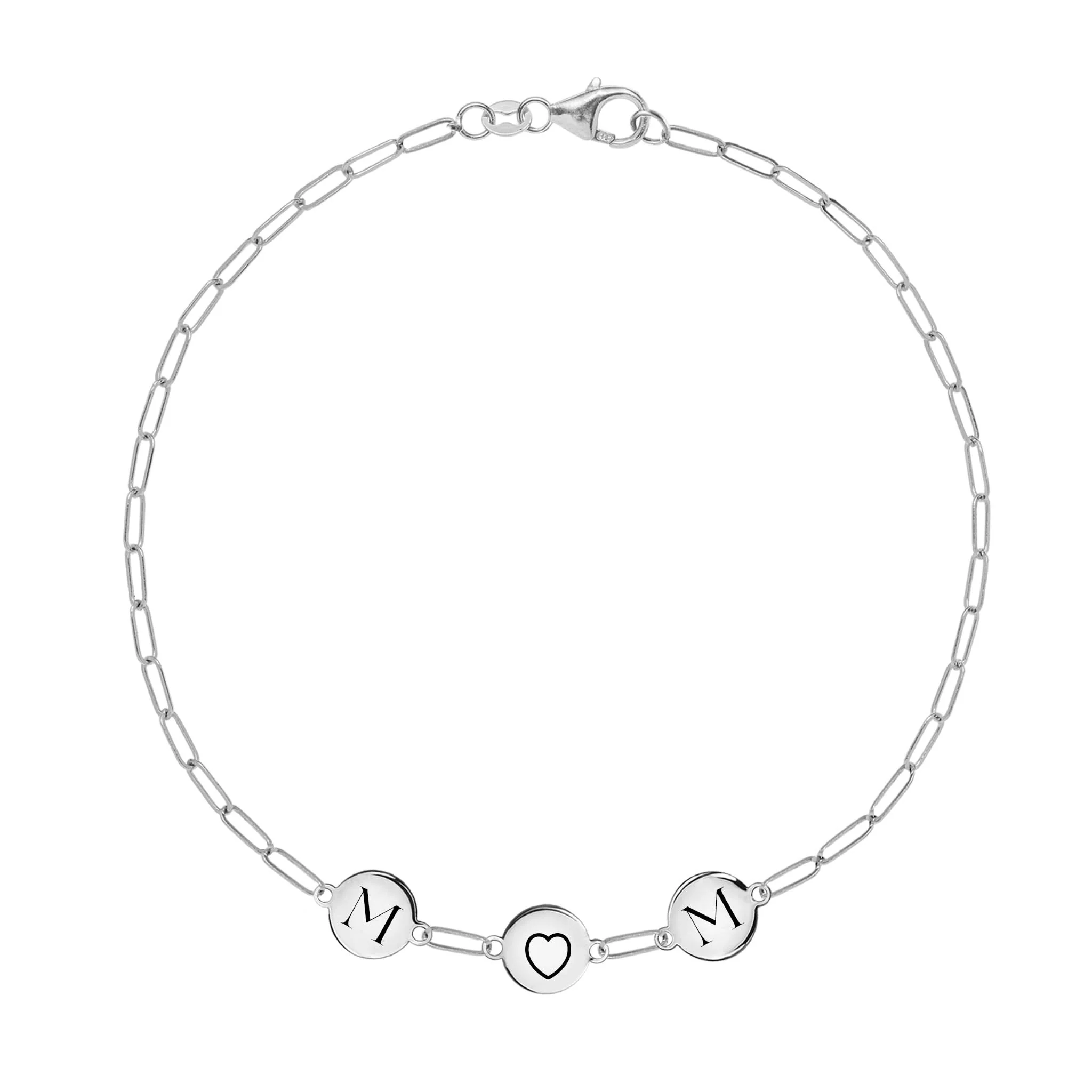 Mom Heart Bracelet on Adelaide Mini in 14k Gold - Image 4