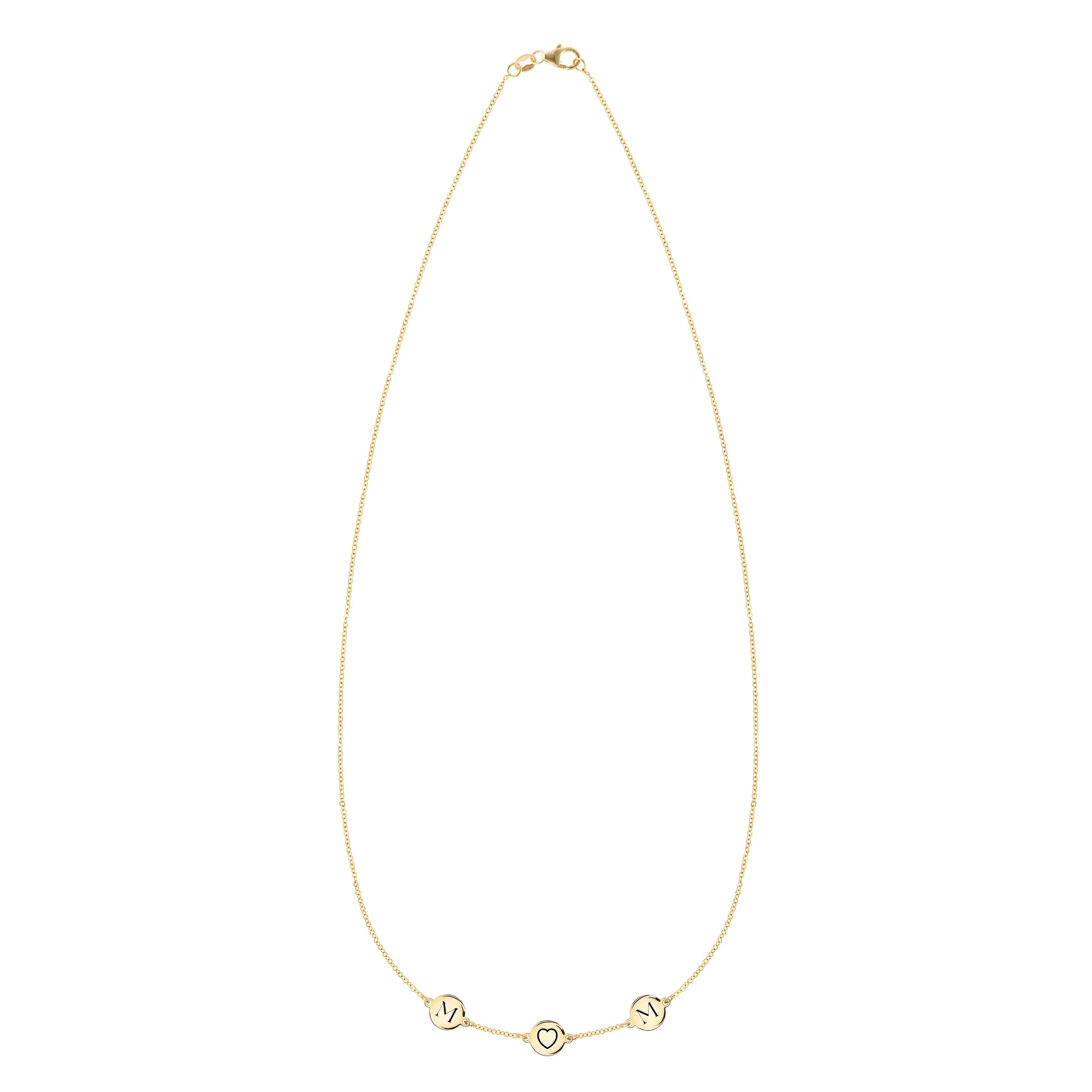 MOM Heart Necklace in 14k Gold - Image 4