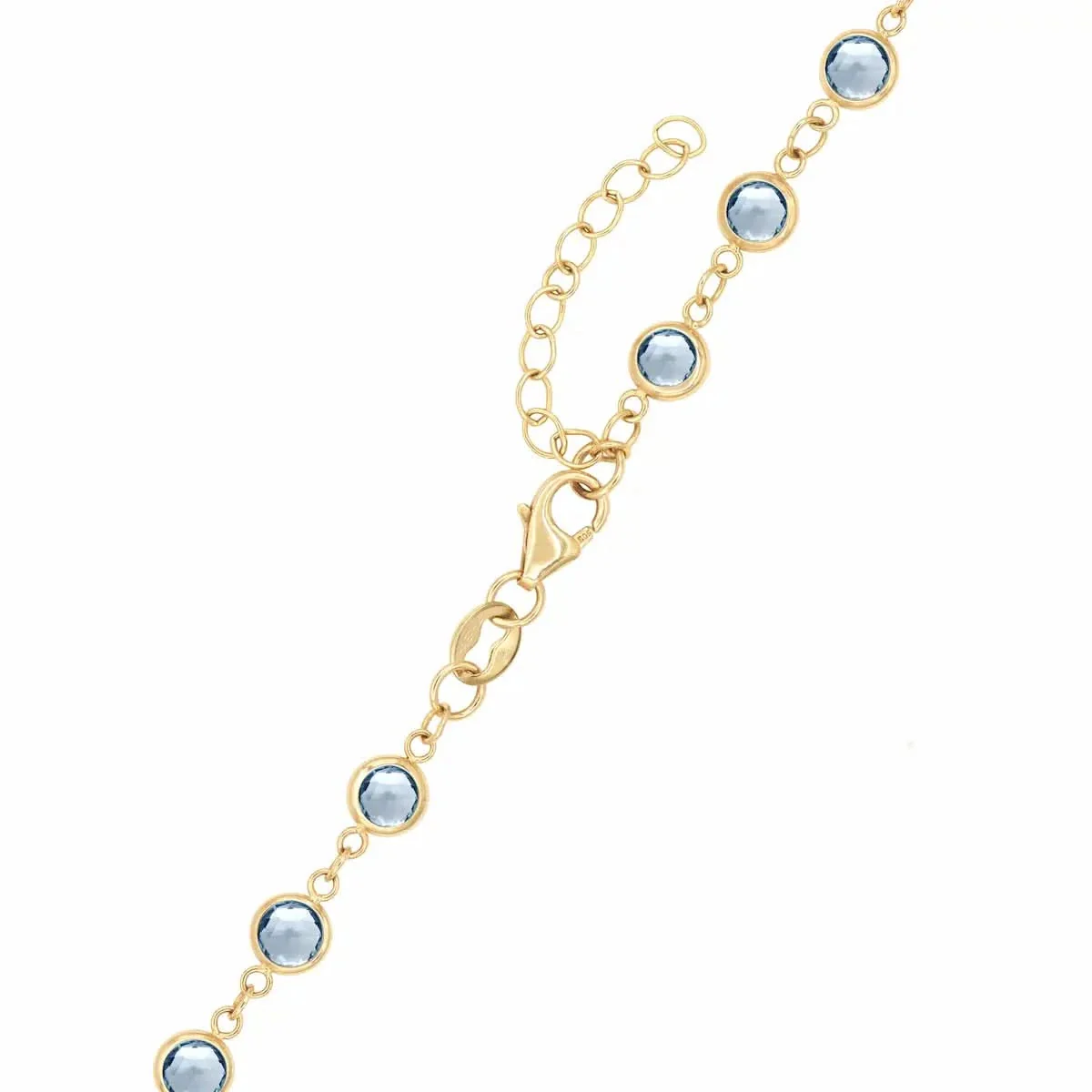 Newport Aquamarine Bracelet in 14k Gold (March) - Image 5