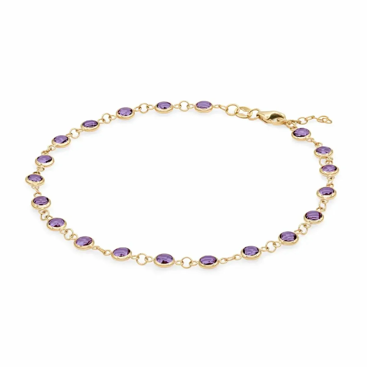 Newport Amethyst Bracelet in 14k Gold (February) - Image 4