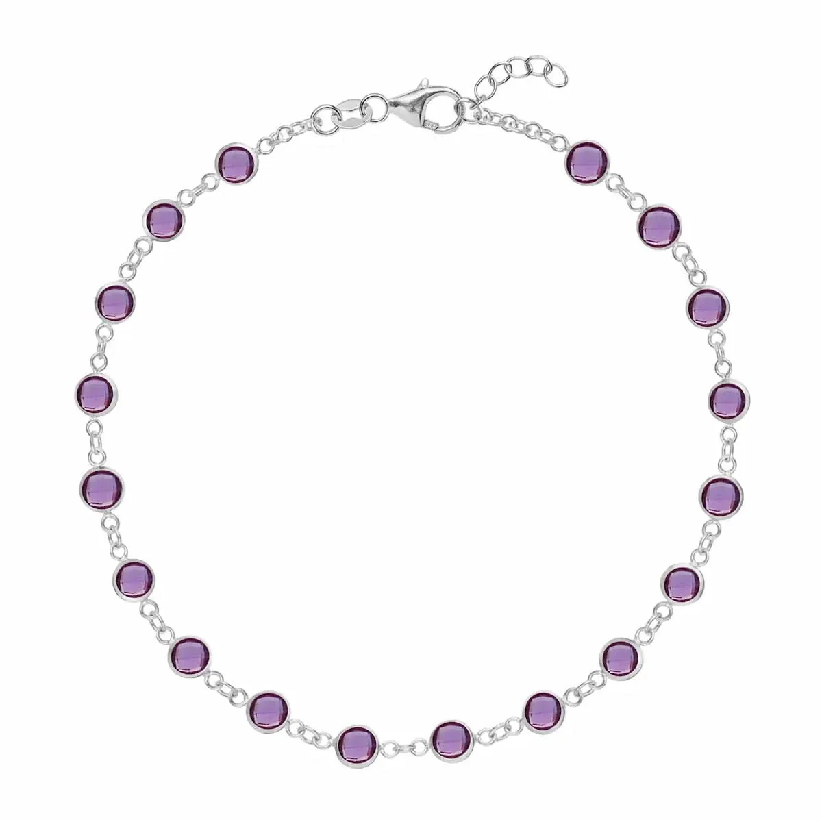 Newport Amethyst Bracelet in 14k Gold (February) - Image 8