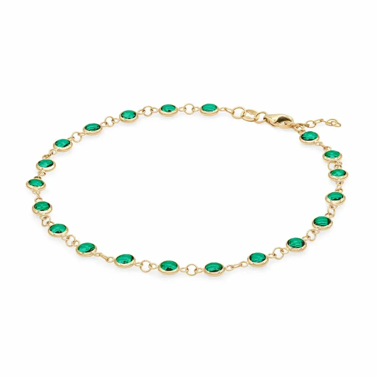 Newport Emerald Bracelet in 14k Gold (May) - Image 4