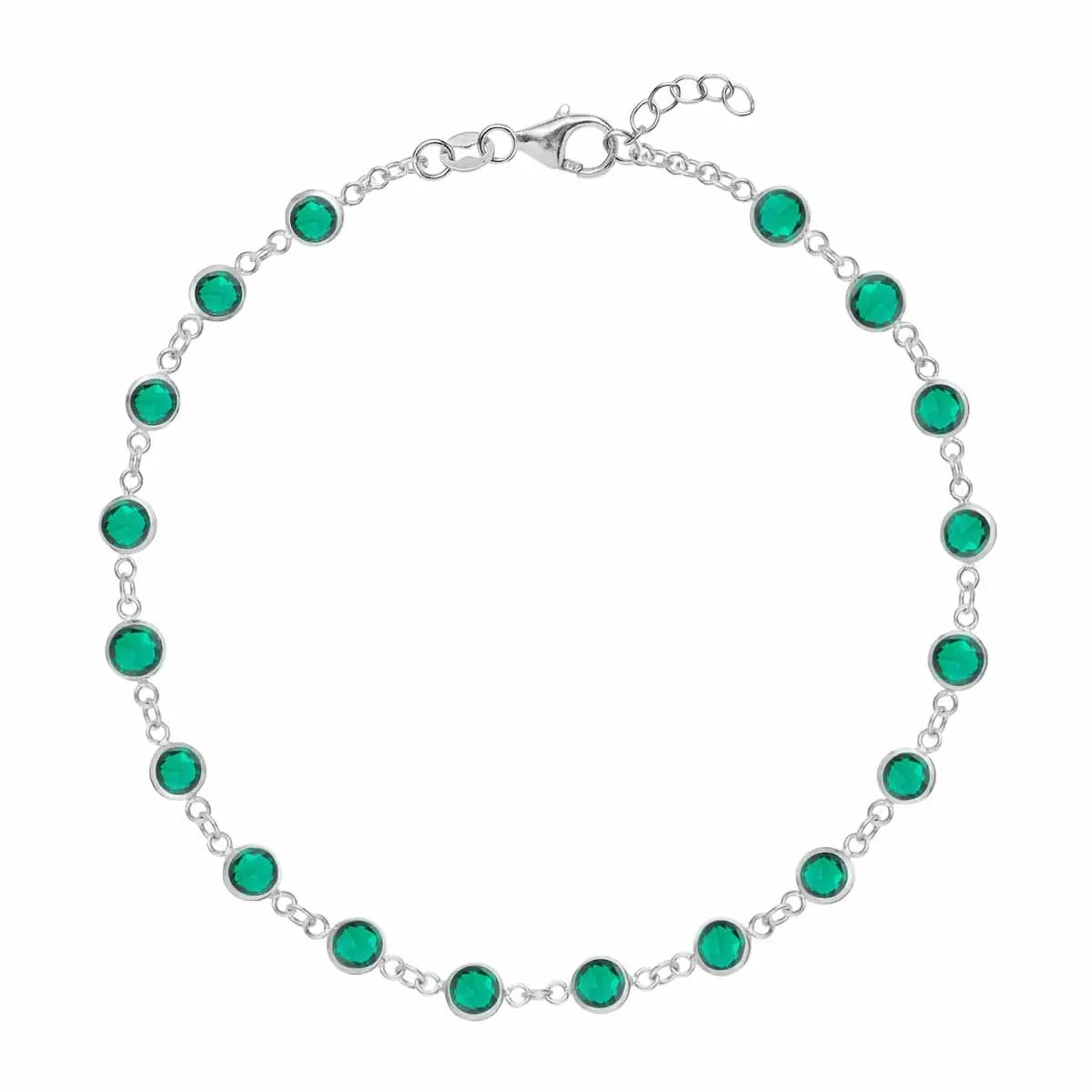 Newport Emerald Bracelet in 14k Gold (May) - Image 8
