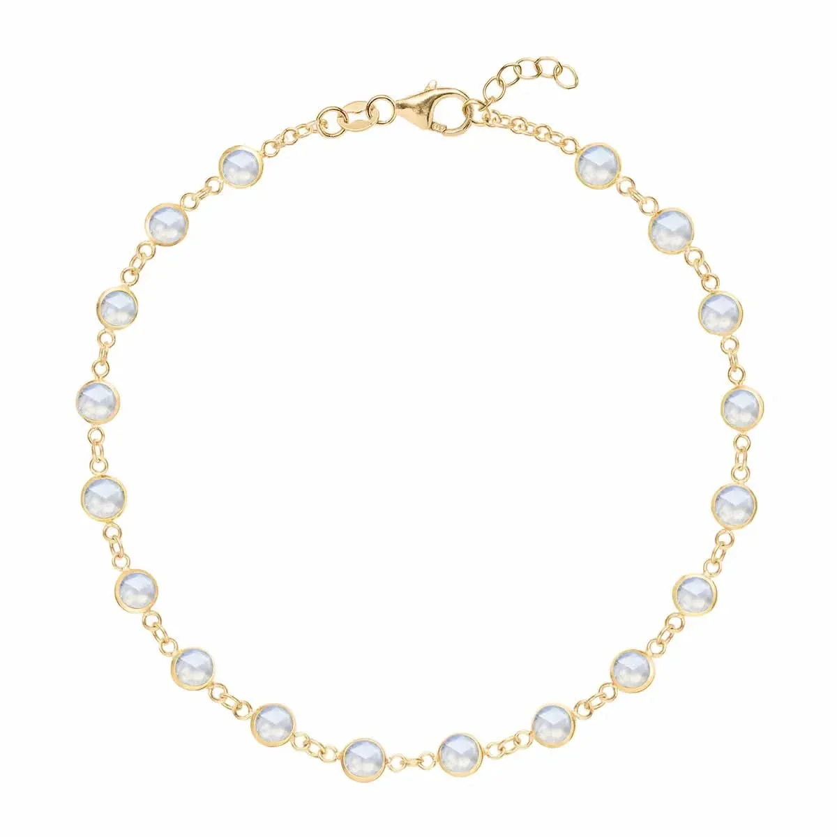 Newport Moonstone Bracelet in 14k Gold (June)