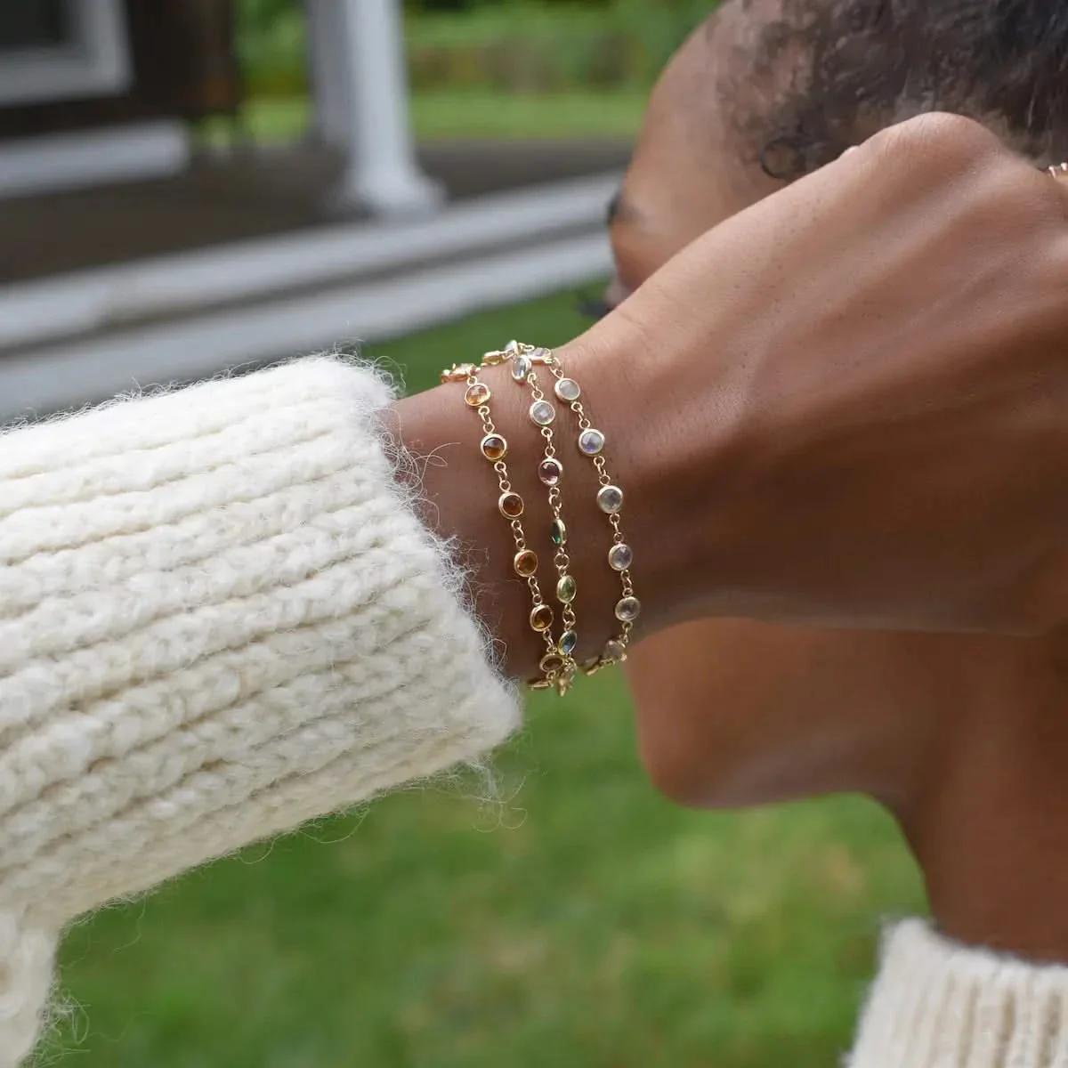 Newport Moonstone Bracelet in 14k Gold (June) - Image 10