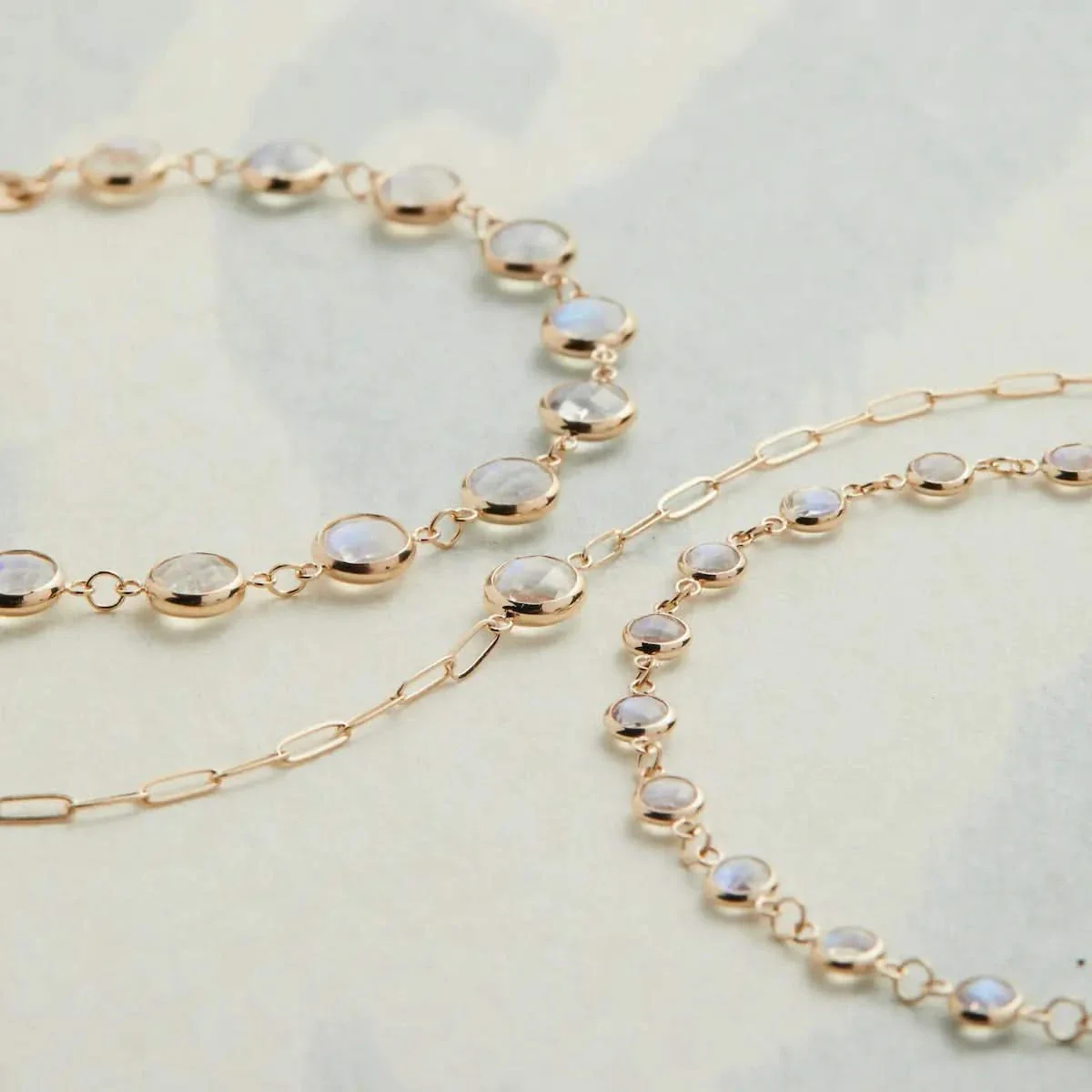 Newport Moonstone Bracelet in 14k Gold (June) - Image 11