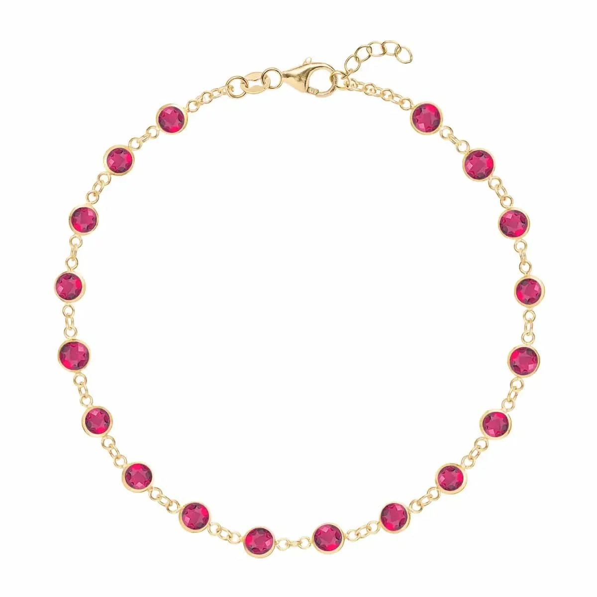 Newport Ruby Bracelet in 14k Gold (July)