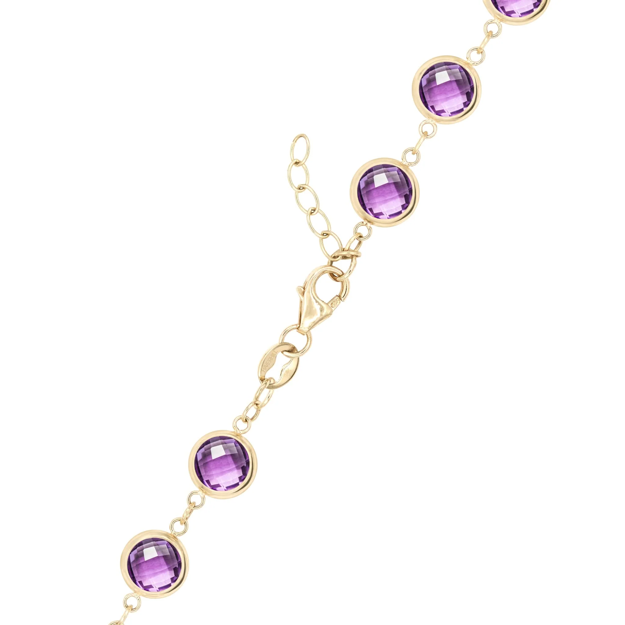 Newport Grand Amethyst Bracelet in 14k Gold (February) - Image 4