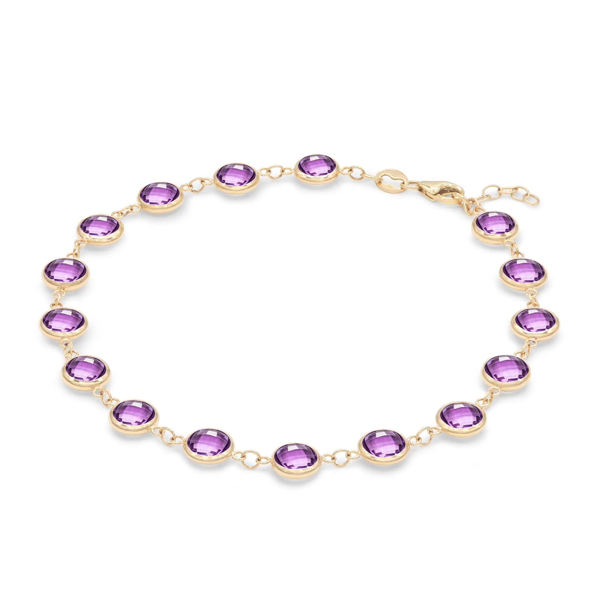 Newport Grand Amethyst Bracelet in 14k Gold (February) - Image 5