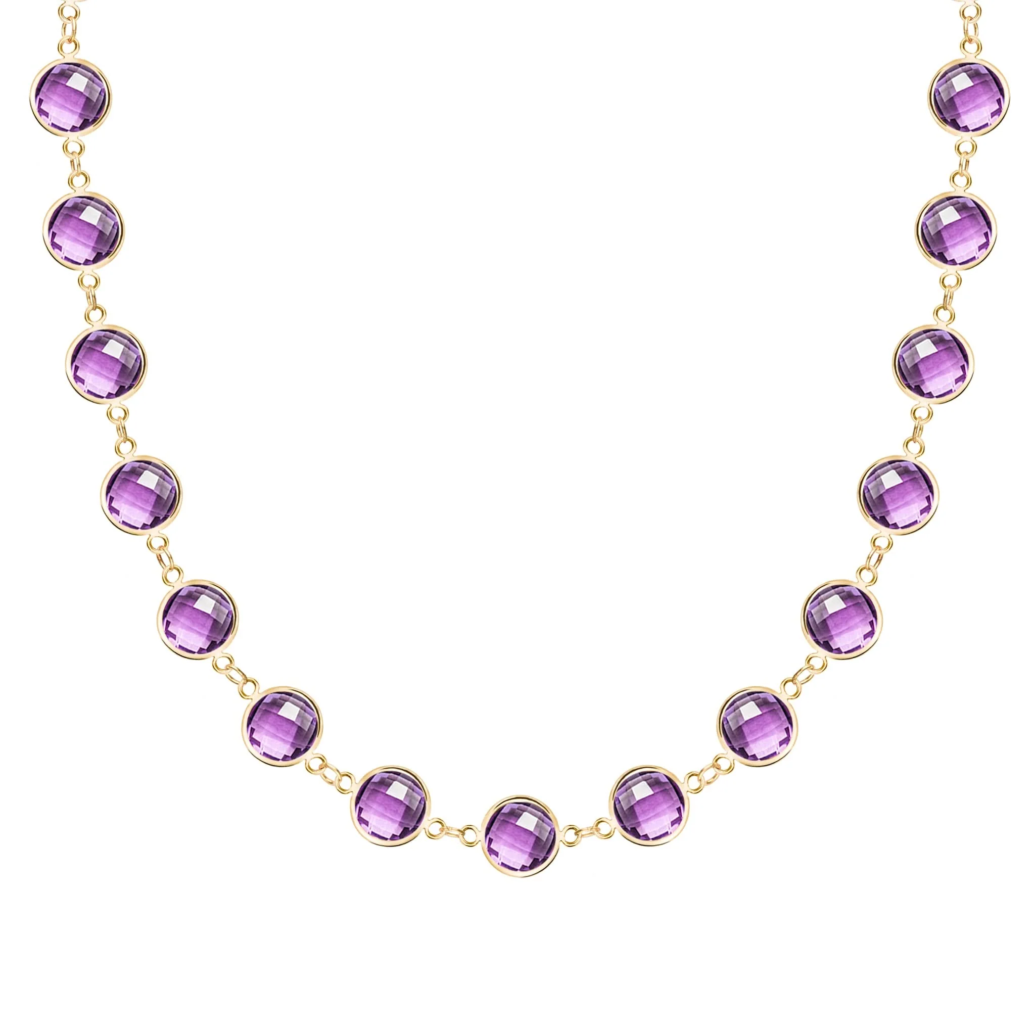 Newport Grand Amethyst Necklace in 14k Gold (February)