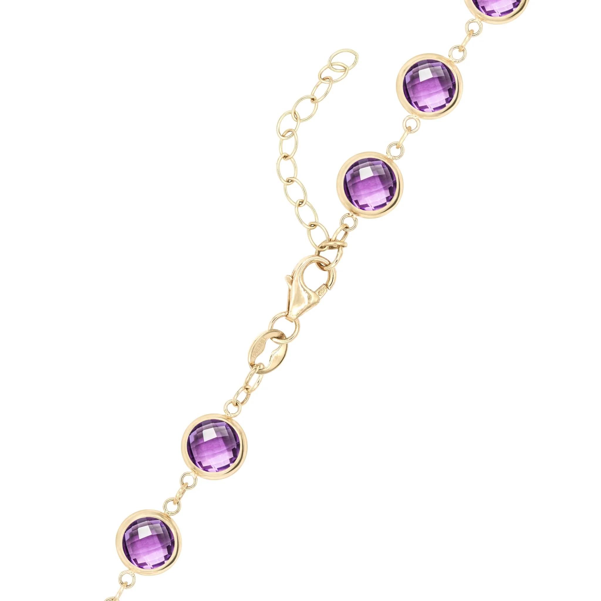 Newport Grand Amethyst Necklace in 14k Gold (February) - Image 4