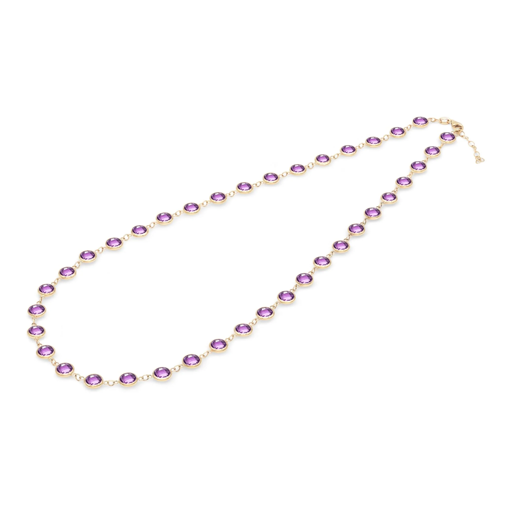 Newport Grand Amethyst Necklace in 14k Gold (February) - Image 5