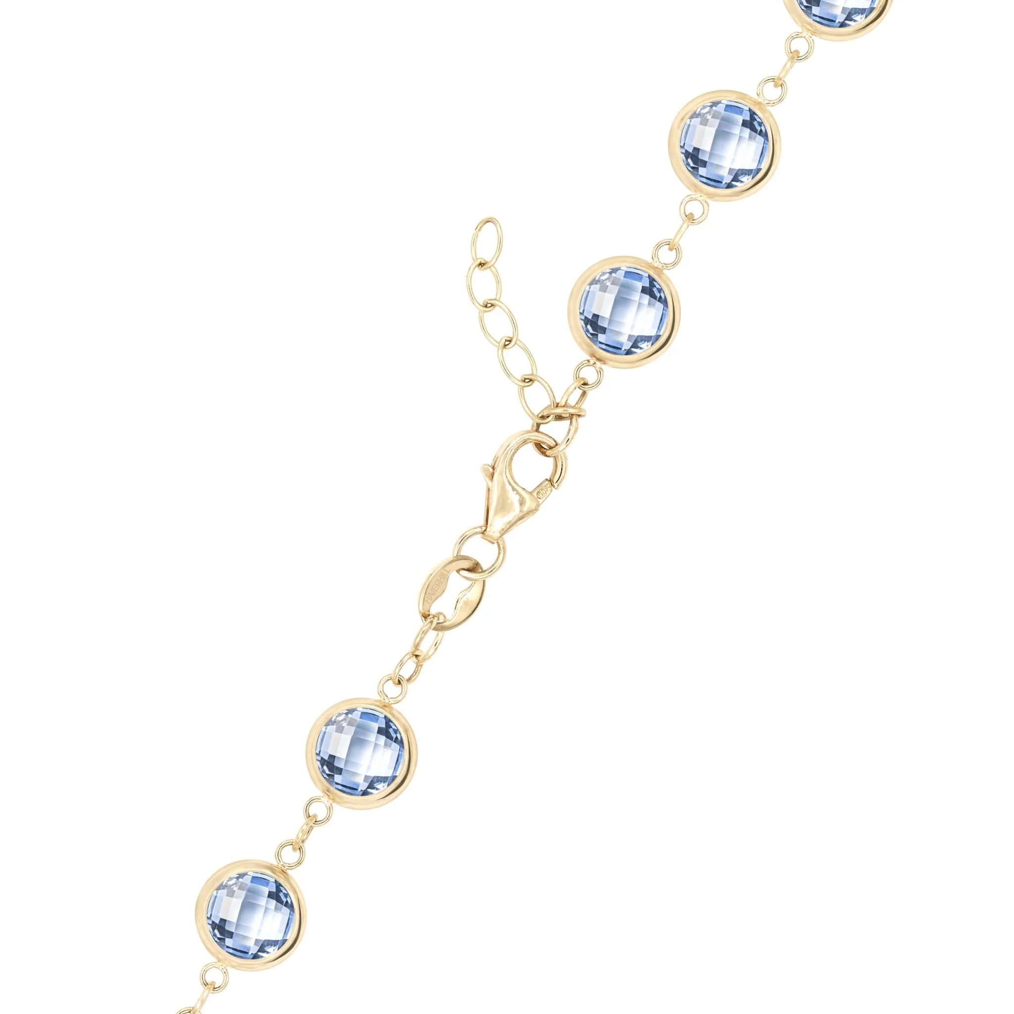 Newport Grand Aquamarine Bracelet in 14k Gold (March) - Image 4