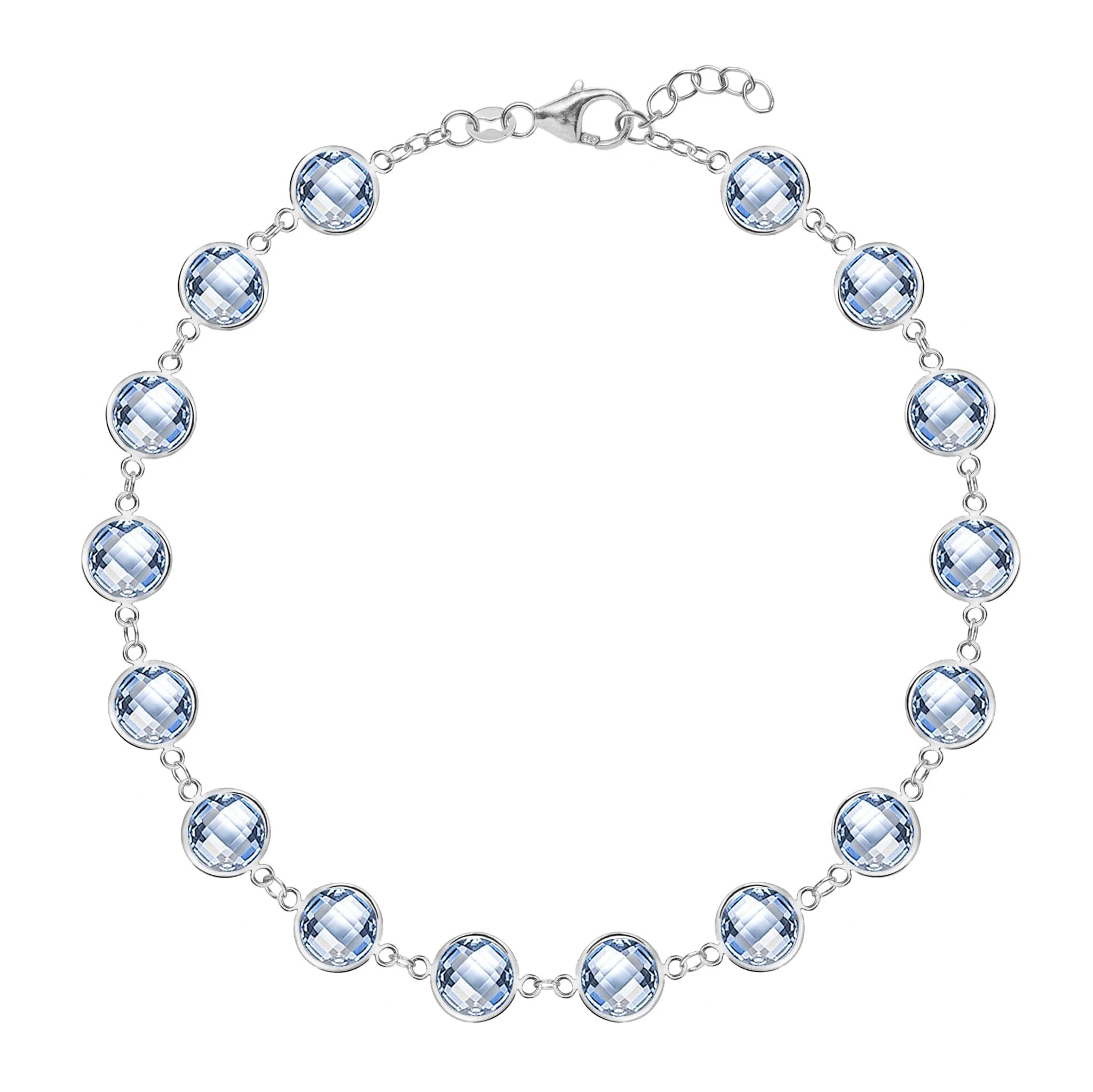 Newport Grand Aquamarine Bracelet in 14k Gold (March) - Image 8