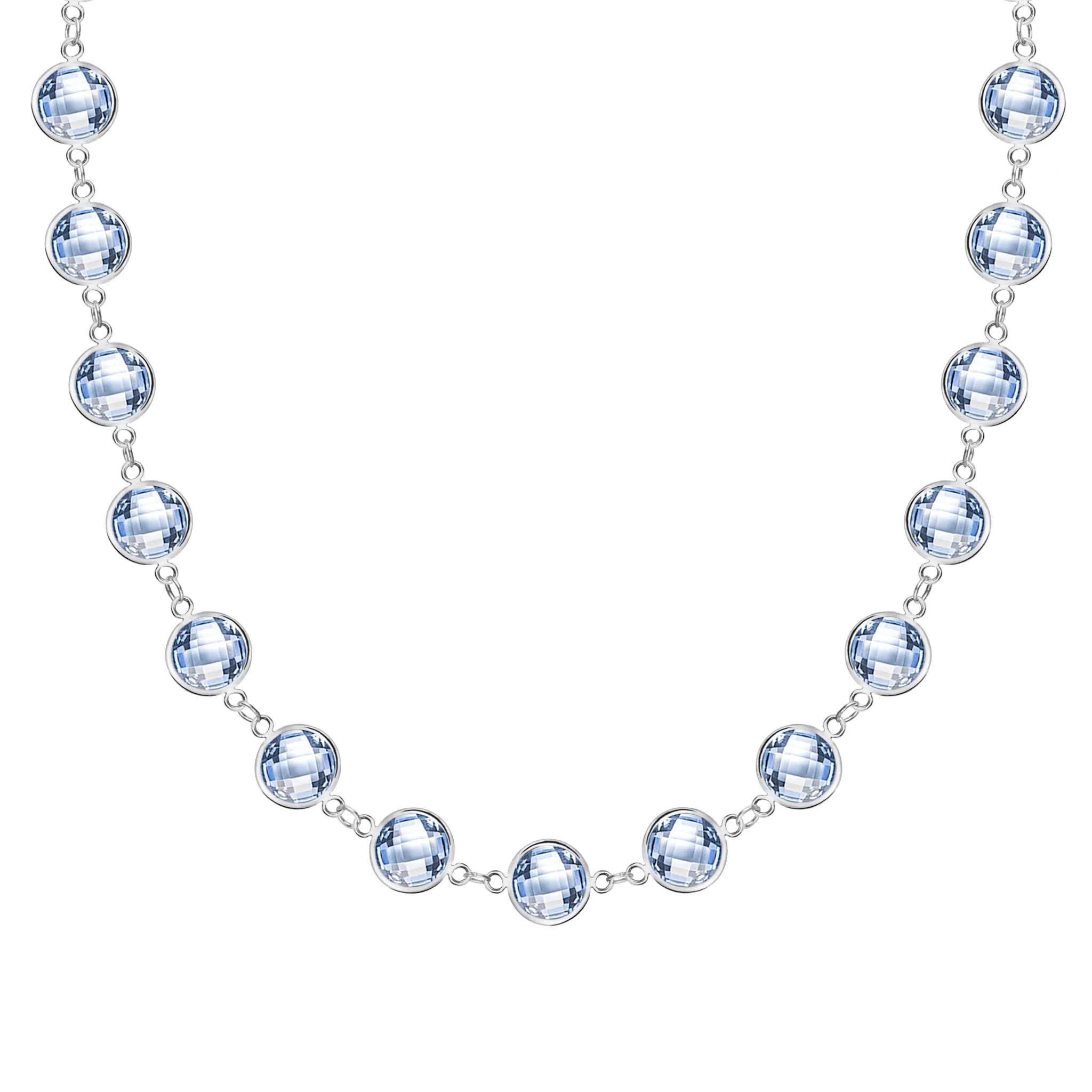 Newport Grand Aquamarine Necklace in 14k Gold (March) - Image 8