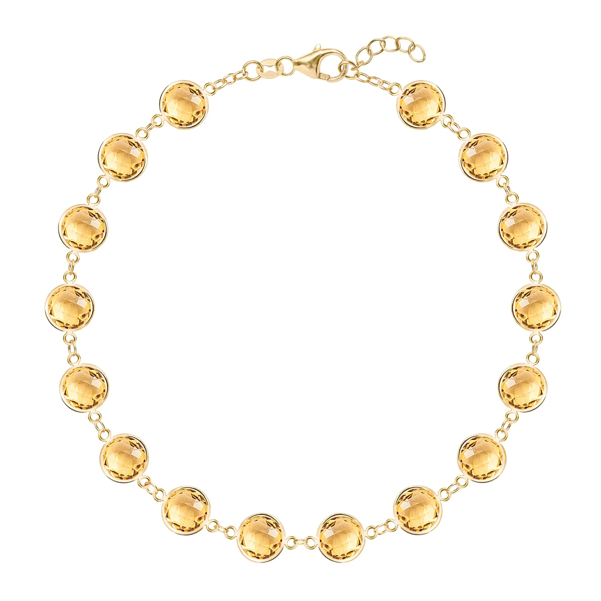 Newport Grand Citrine Bracelet in 14k Gold (November)