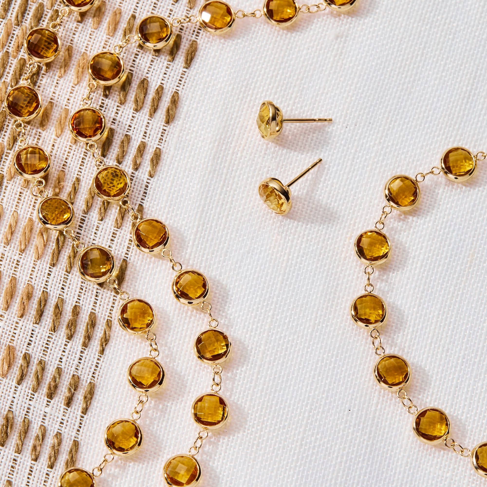 Newport Grand Citrine Bracelet in 14k Gold (November) - Image 6